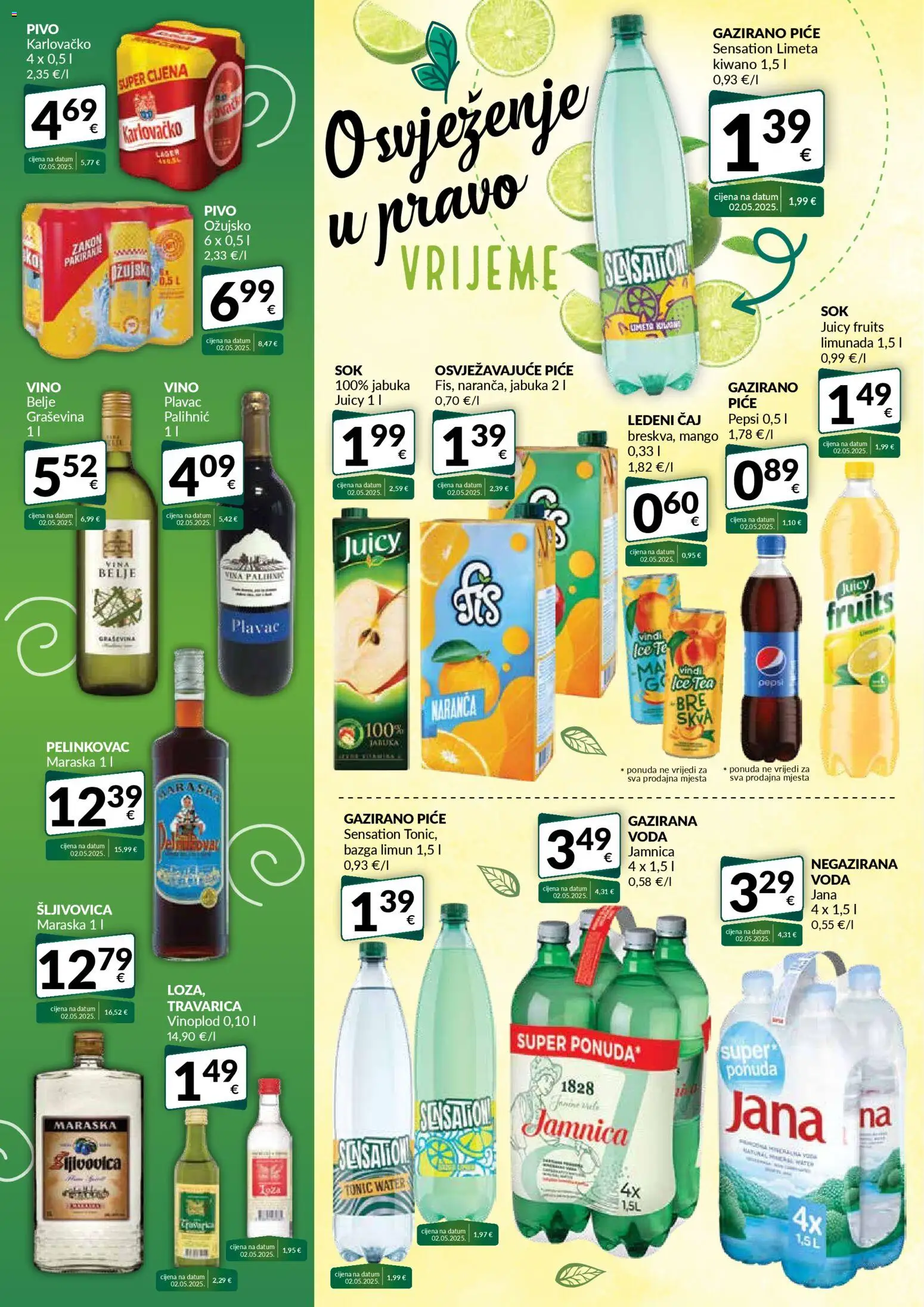 Bakmaz katalog | vrijedi od 04.02.2026 | Stranica: 6 | Proizvodi: Travarica, Vino, Pivo, Limun