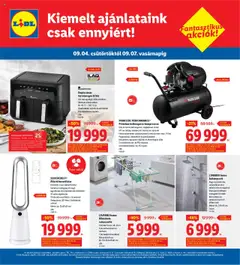 Lidl akciós ujság - amely érvényes a következő dátumtól: 04.09.2025 | Oldal: 4 | Termékek: Fritőz, Kompresszor, Zuhany, Ruhaszárító