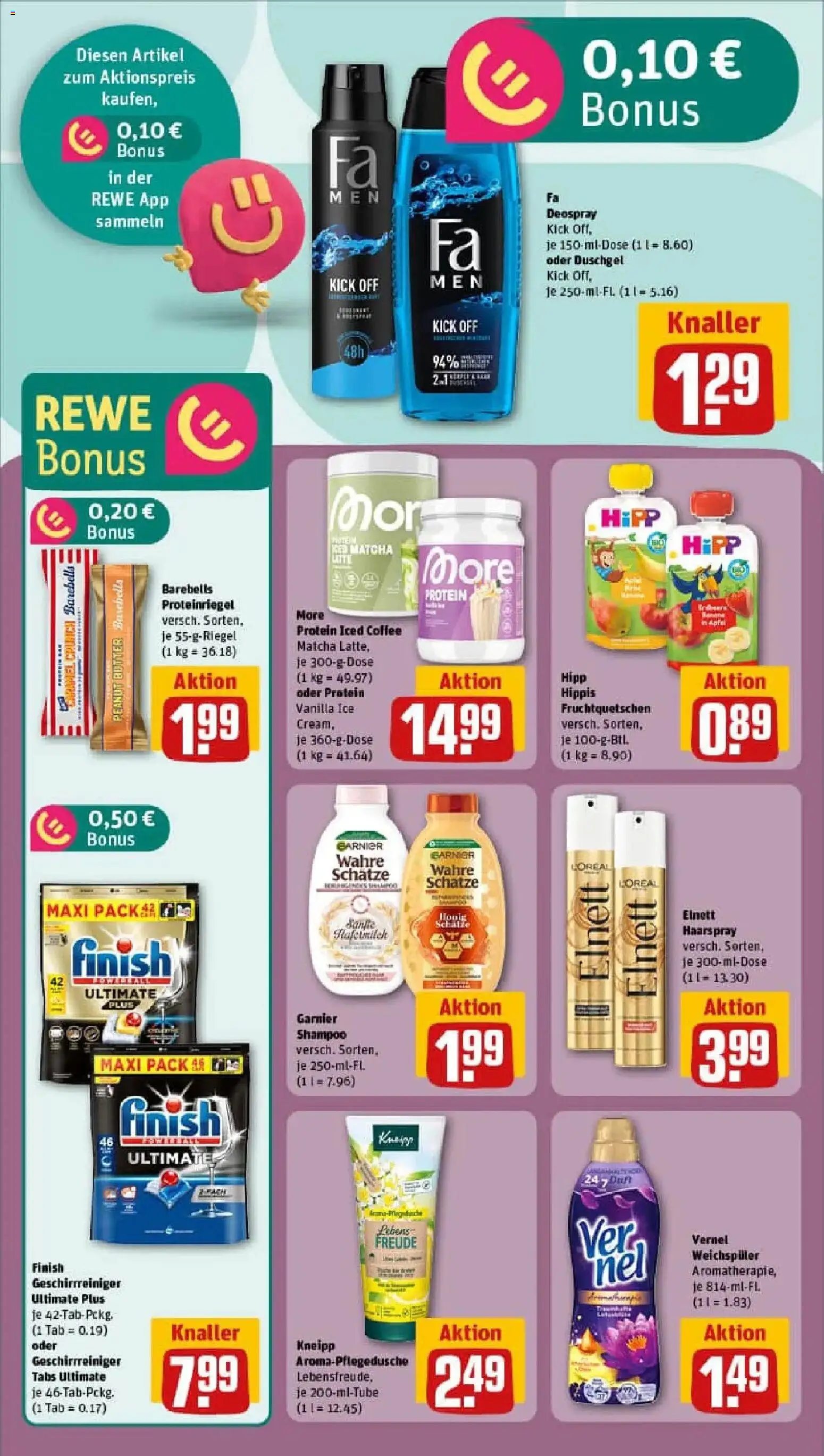 Rewe prospekt Ehingen/Donau	 – gültig ab 11.01.2026 | Seite: 18 | Produkte: Finish, Shampoo, Weichspüler, Shower Gel
