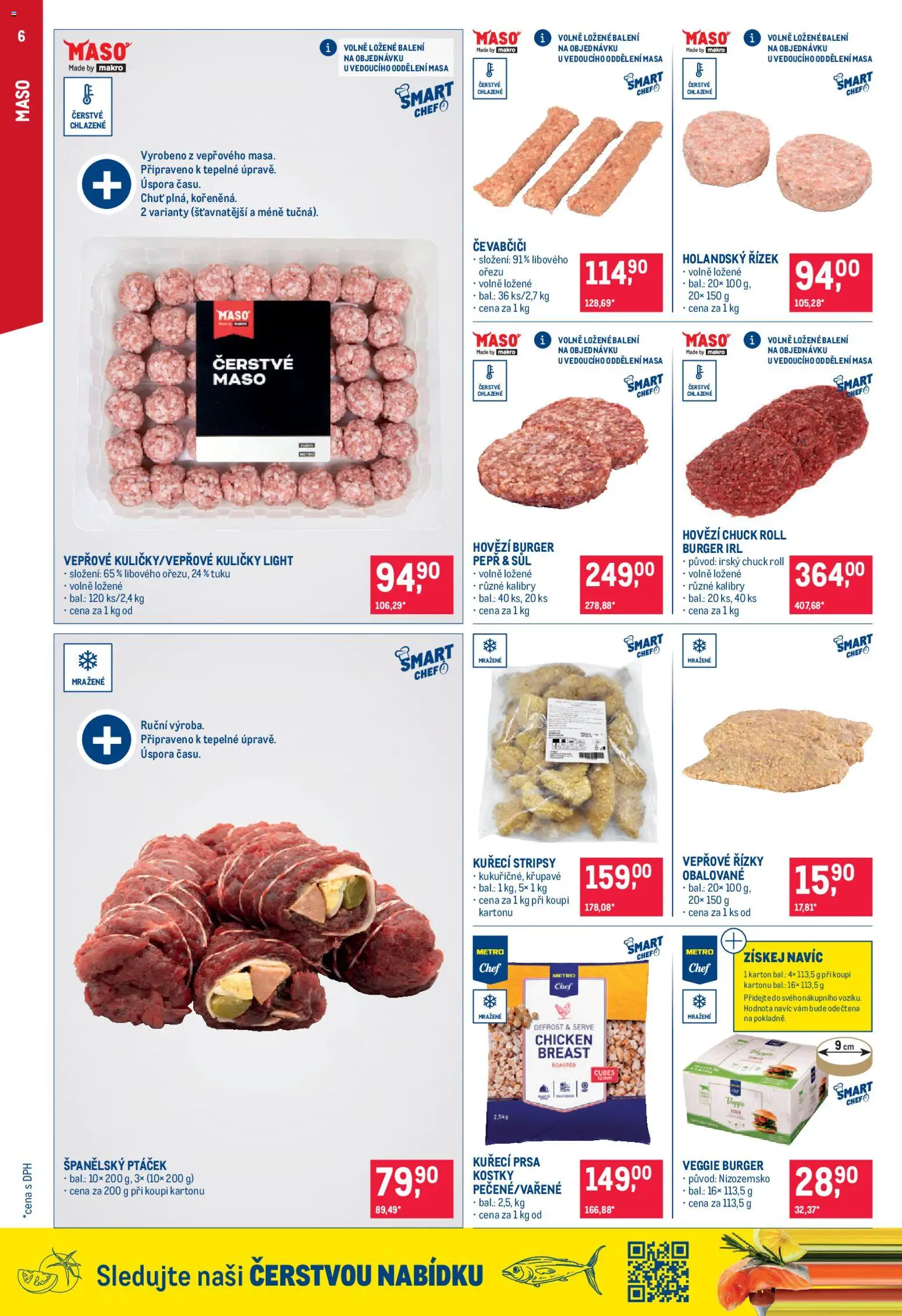 Makro leták - Gastronomie od 08.04.2026 | Strana: 6 | Produkty: Veggie, Holandský řízek, Kuřecí prsa, Hovězí burger