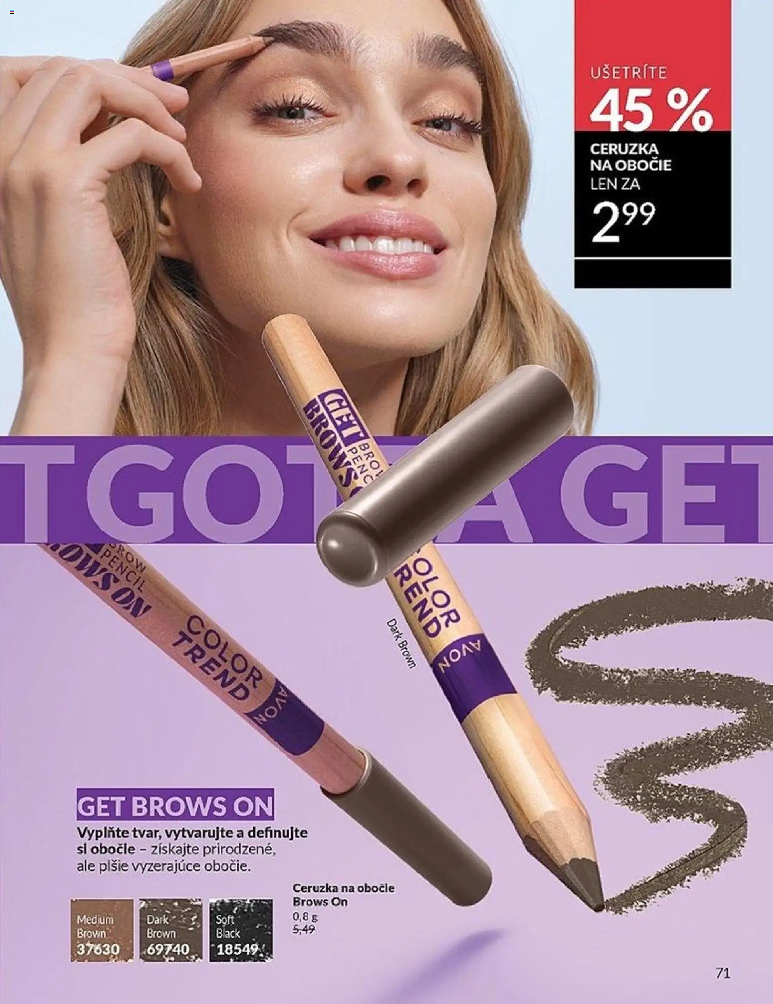 Nové Avon akcie – leták je platný od 01.01.2026 | Strana: 71 | Produkty: Ceruzka