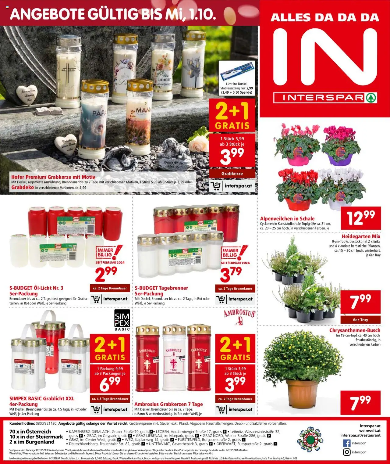 Interspar Flugblatt -Steiermark gültig ab 11.09.2025 | Seite: 20 | Produkte: Marhalábszár