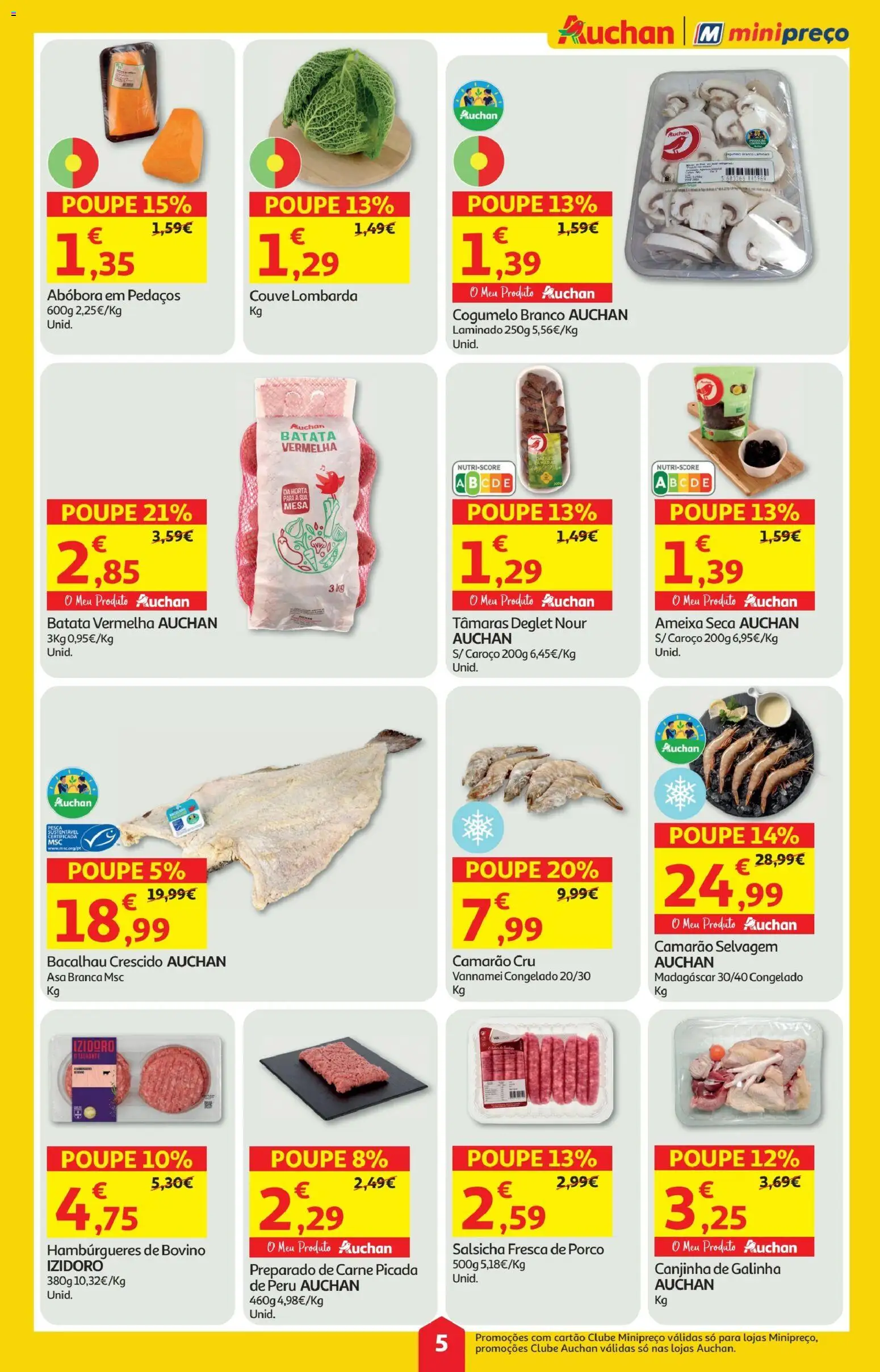Minipreço folheto │ válido de 20.11.2025 | Página: 5 | Produtos: Peru, Carne picada, Mesa, Carne