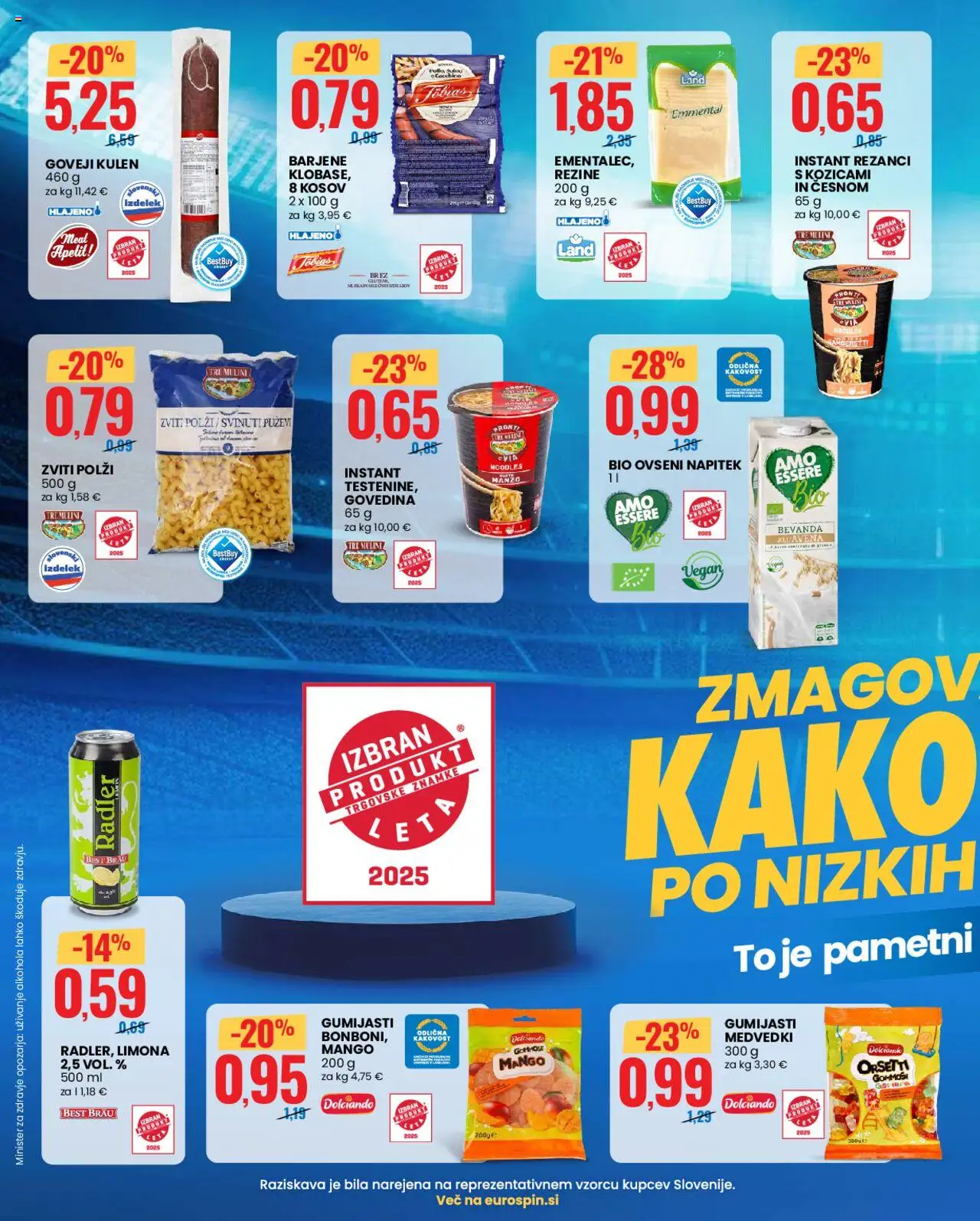 Novi Eurospin katalog ponudbe – veljaven od 25.09.2025 | Stran: 2 | Izdelki: Rezanci, Radler, Limona, Mango