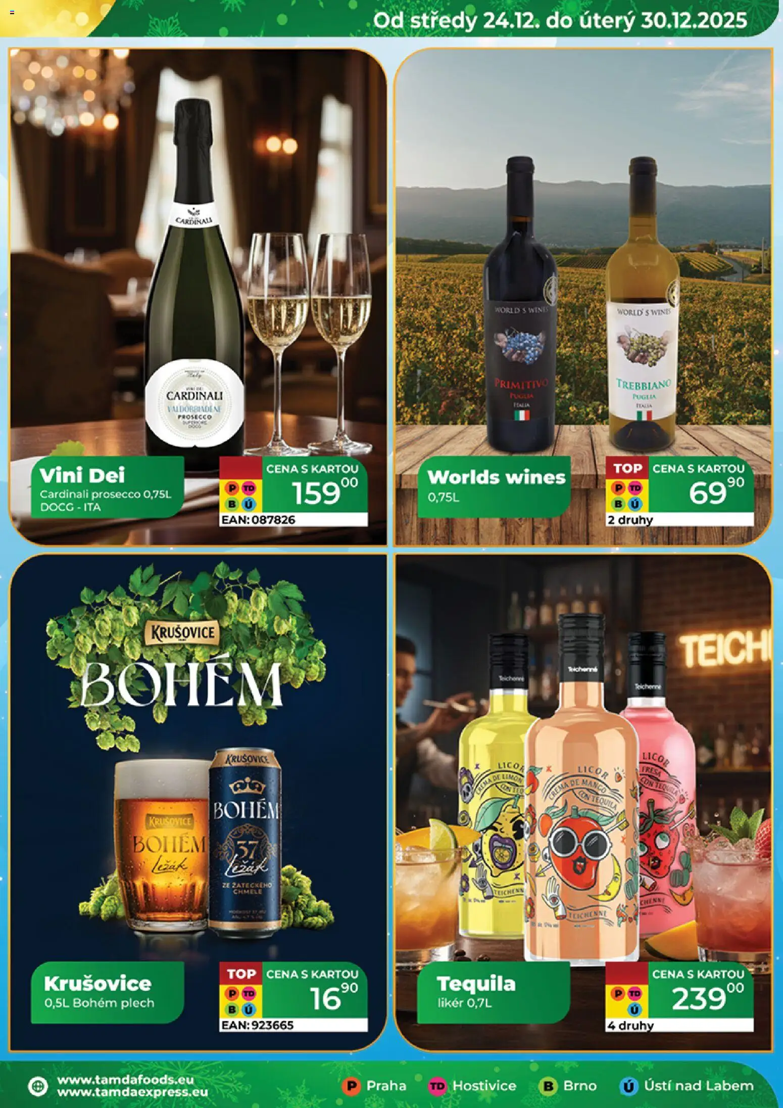 Tamda Foods leták od 24.12.2025 | Strana: 17 | Produkty: Prosecco, Krušovice Bohém, Plech, Krušovice