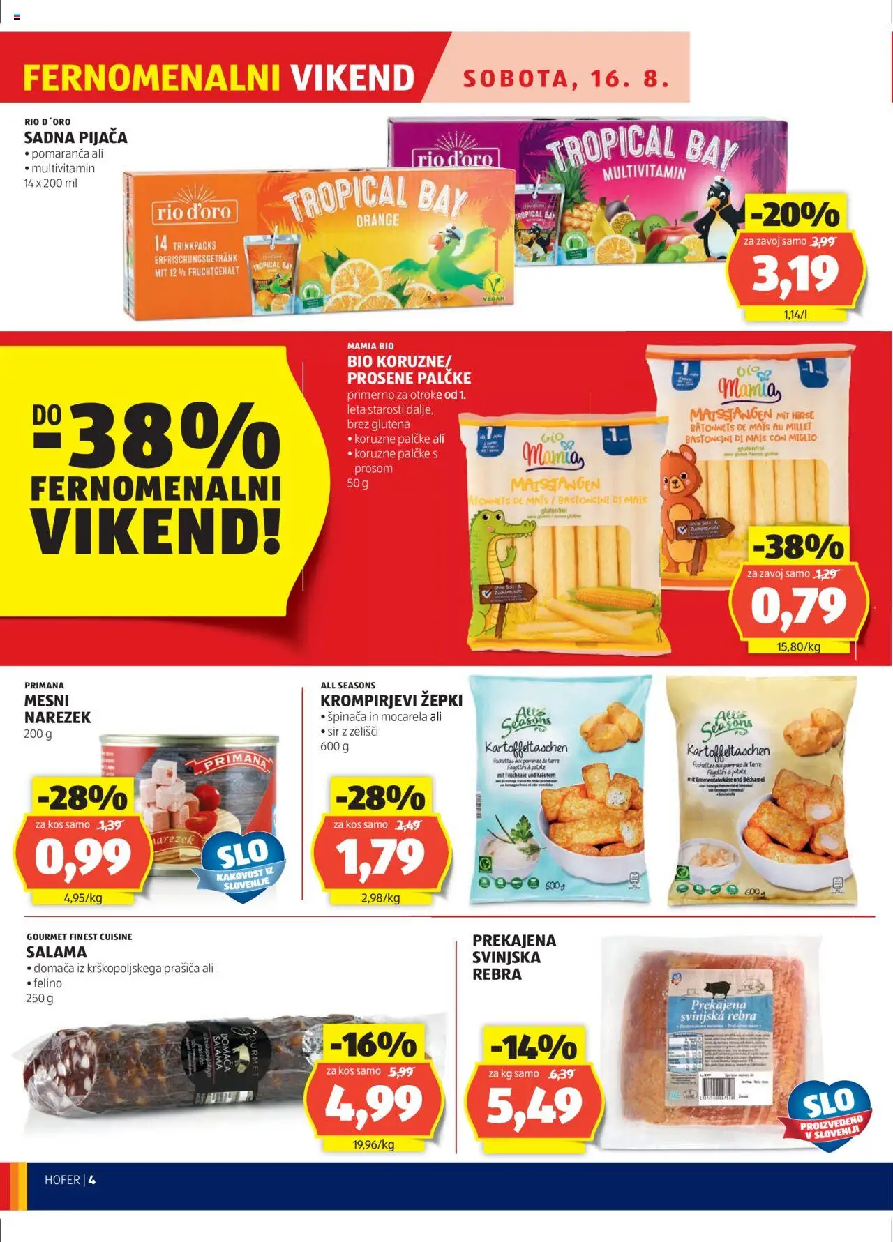 Hofer SI katalog | vrijedi od 14.08.2025 | Stranica: 4 | Proizvodi: Sir, Salama