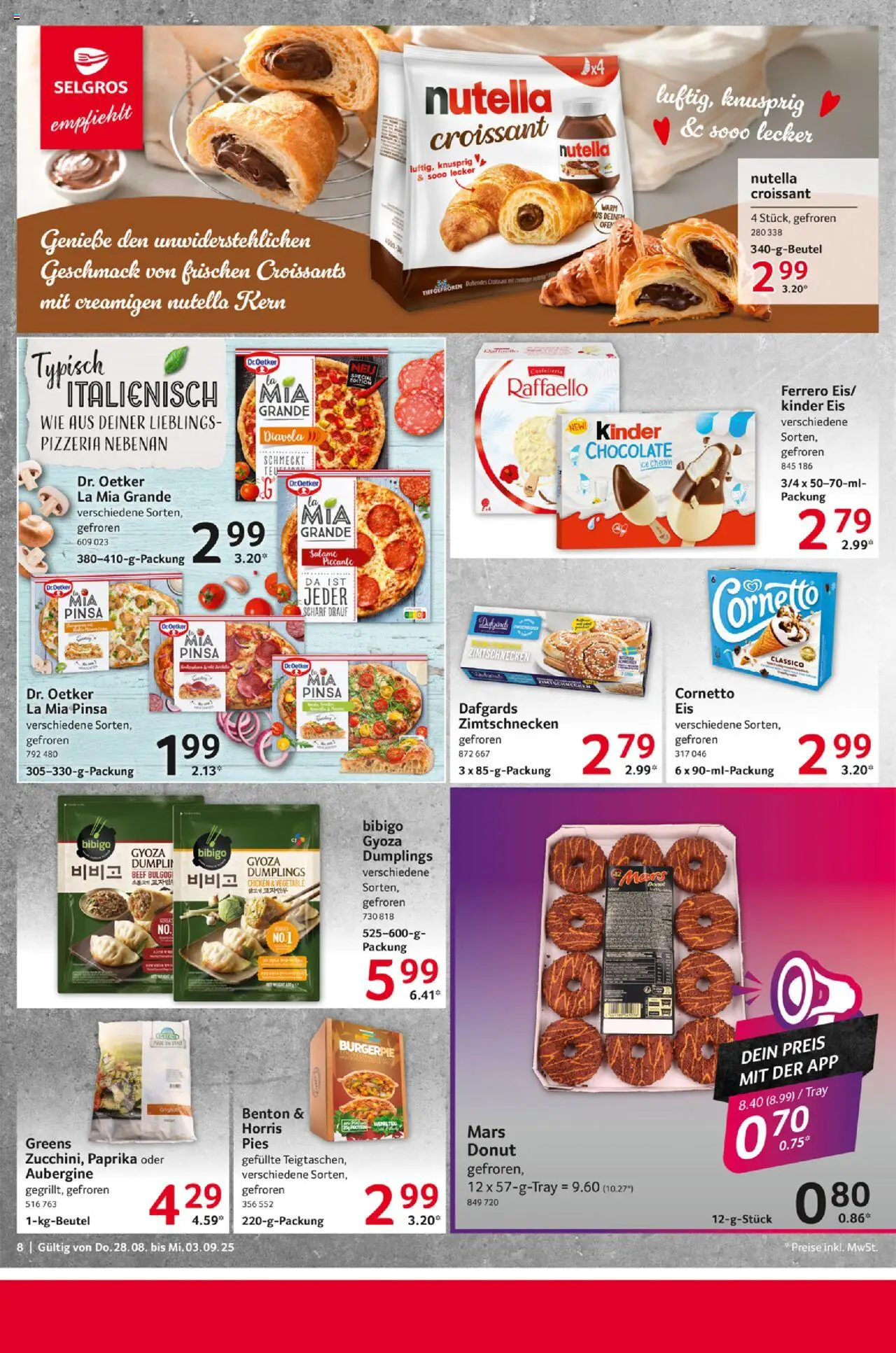Selgros Prospekt 	 - gültig ab dem 28.08.2025 | Seite: 8 | Produkte: Ofen, Mars, Nutella, Paprika
