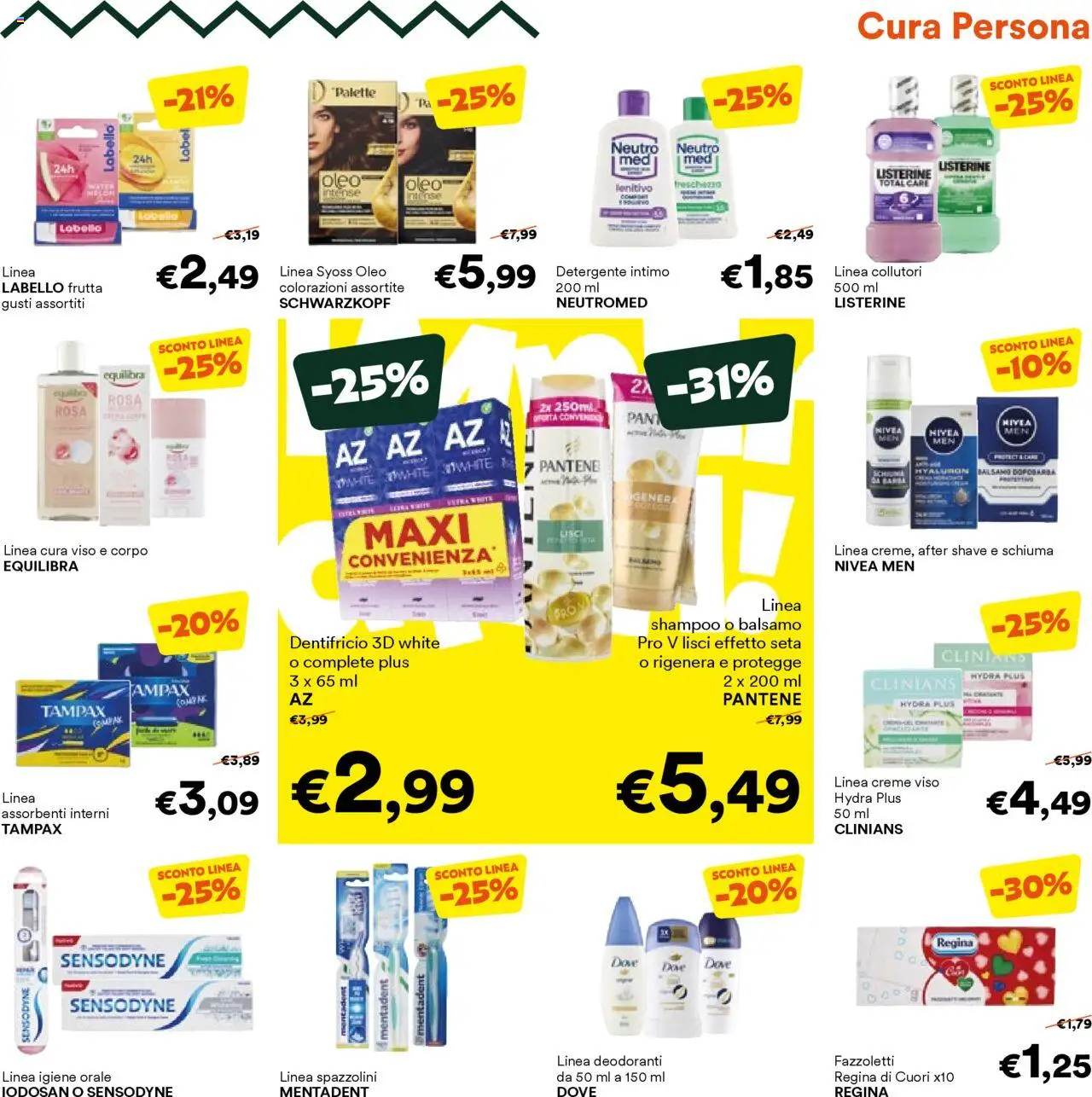 Volantino Unes del 27.08.2025 | Pagina: 19 | Prodotti: Shampoo, Dopobarba, Detergente intimo, Intimo