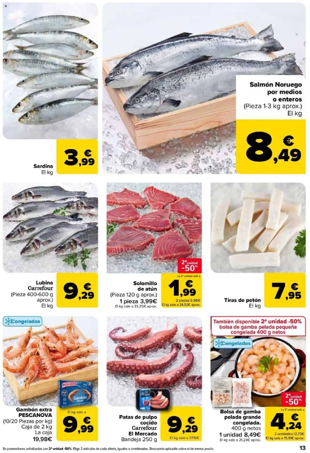 Carrefour folleto │ válido desde el 11.09.2025 | Página: 13 | Productos: Bolsa, Bandeja, Caja, Gamba