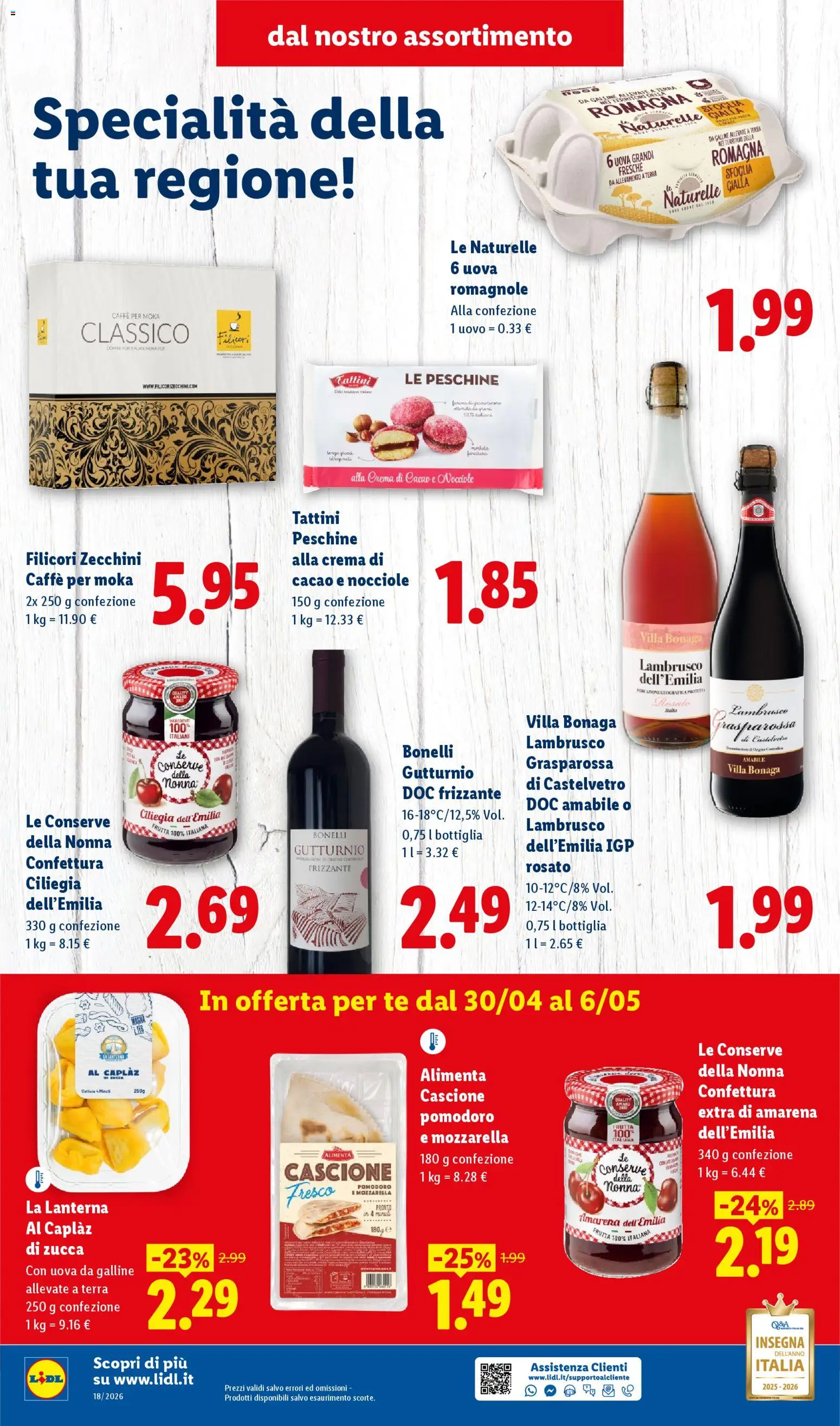 Volantino Lidl del 30.04.2026 | Pagina: 4 | Prodotti: Tè, Zucca, Cacao, Amarena