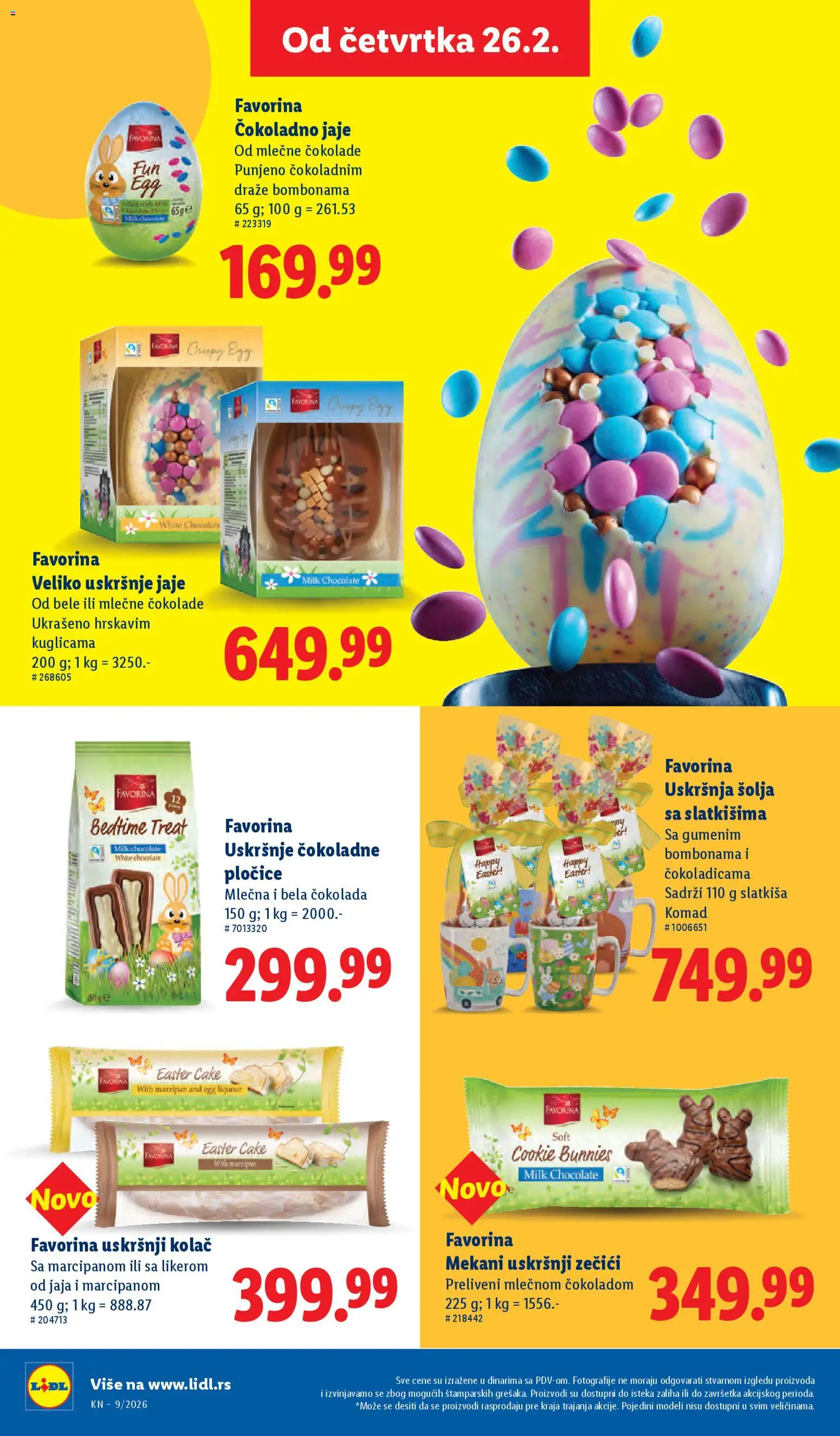 Lidl katalog - važi od 26.02.2026 | Strana: 48 | Proizvode: Kolač, Šolja, Jaja, Čokolada