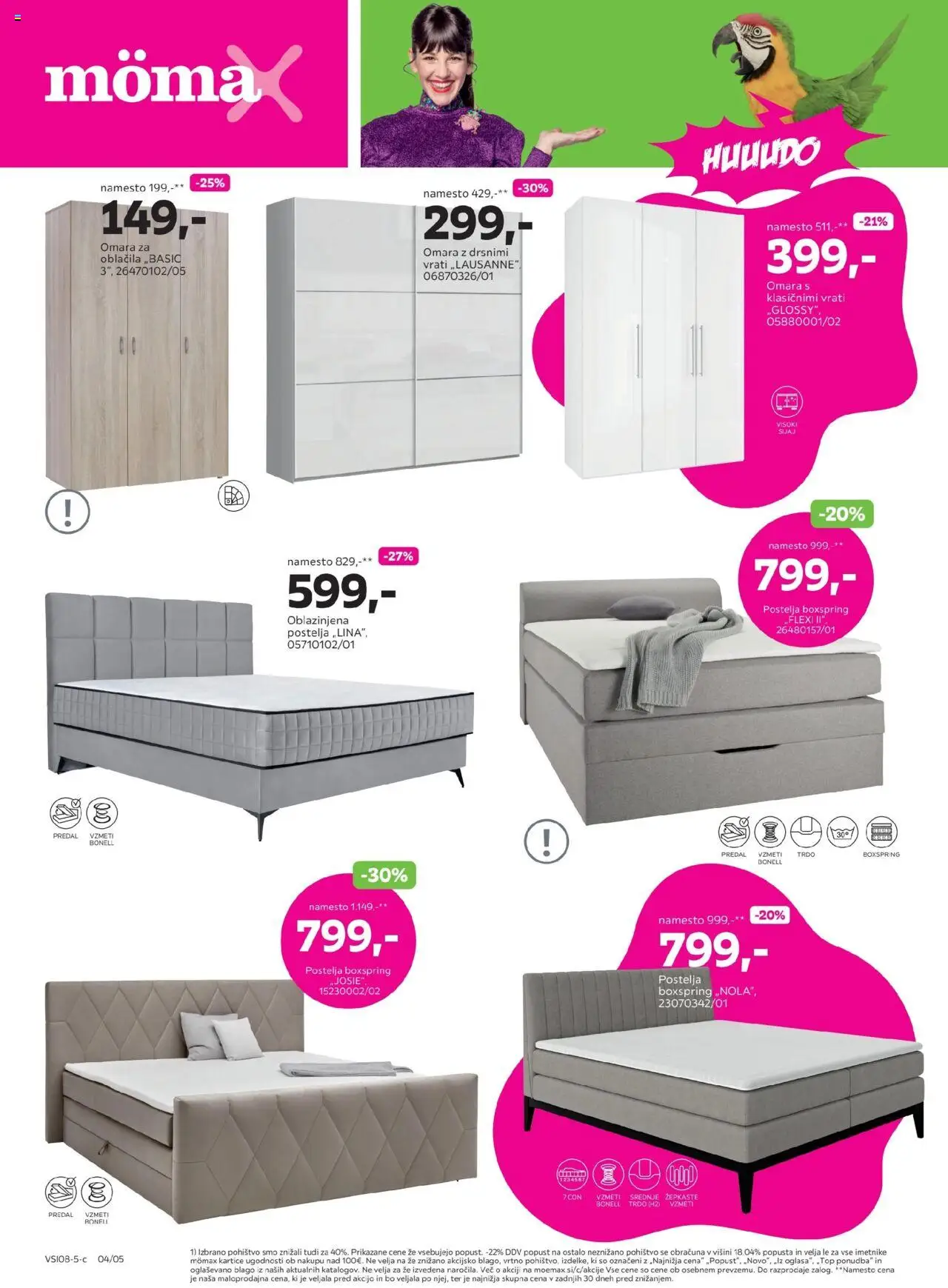 Mömax katalog │ velja od 18.08.2025 | Stran: 4 | Izdelki: Pohištvo, Postelja, Omara, Oblacila