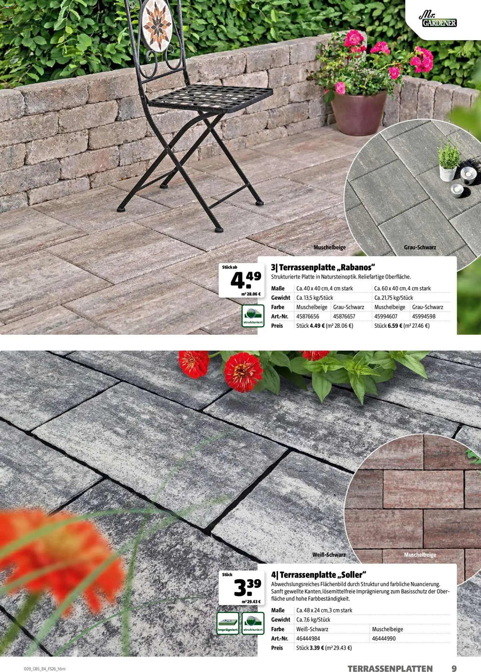 Hagebau Gartenbaustoffsortiment – gültig ab 02.03.2026 | Seite: 9 | Produkte: Gewicht