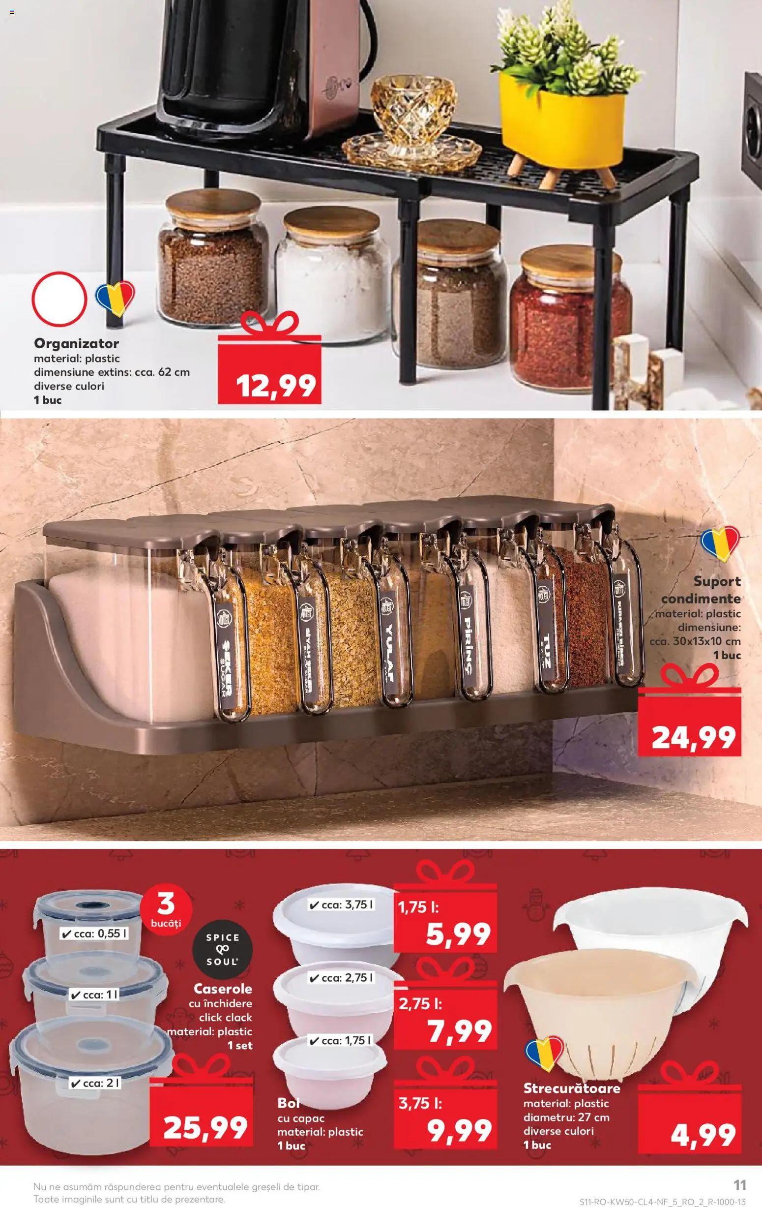 Noul catalog Kaufland – valabil de la 10.12.2025 | Pagină: 11 | Produse: Caserole, Bol, Condimente