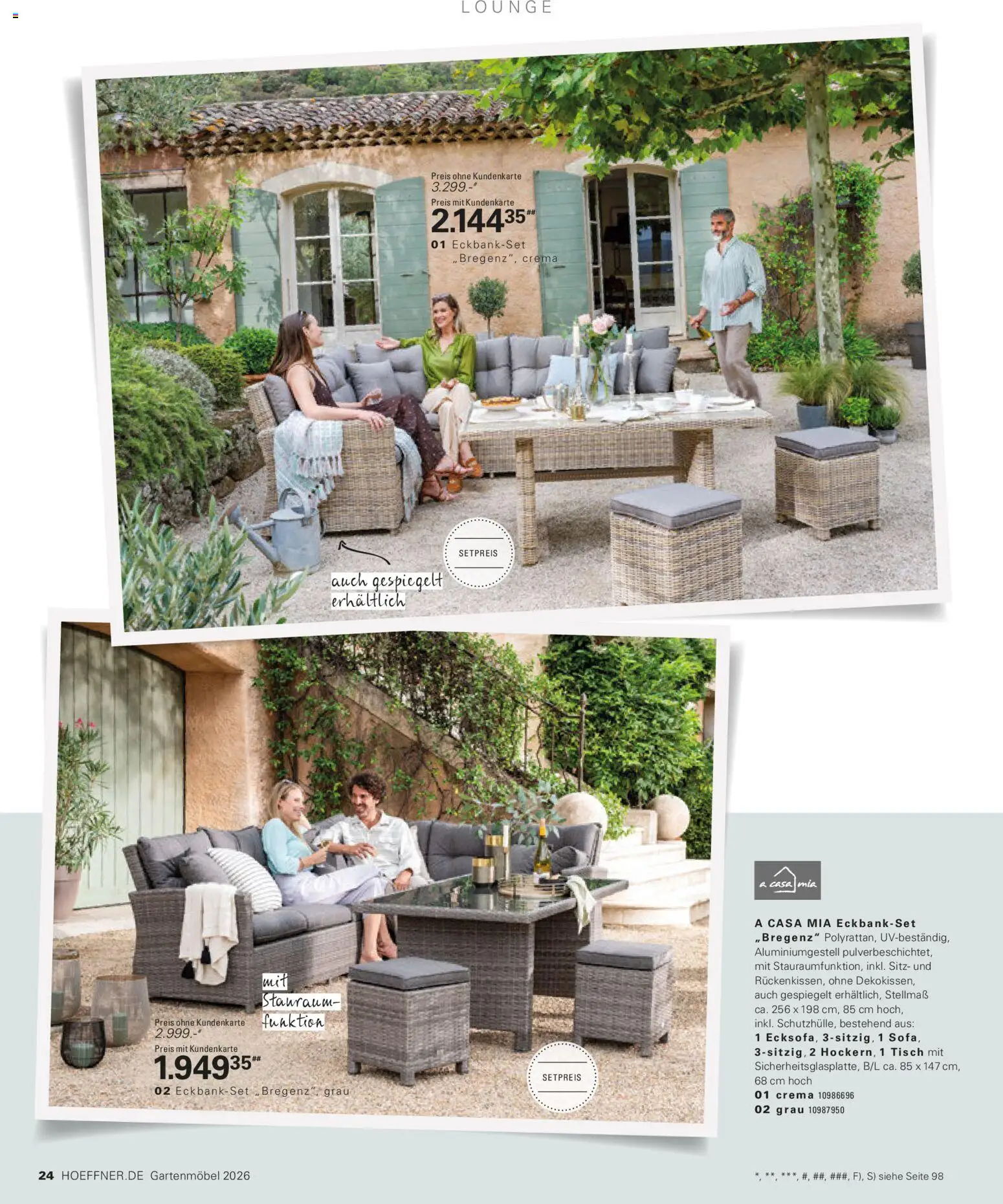 Höffner Prospekt Gartenmöbel – gültig ab 27.03.2026 | Seite: 24 | Produkte: Tisch, Gartenmöbel