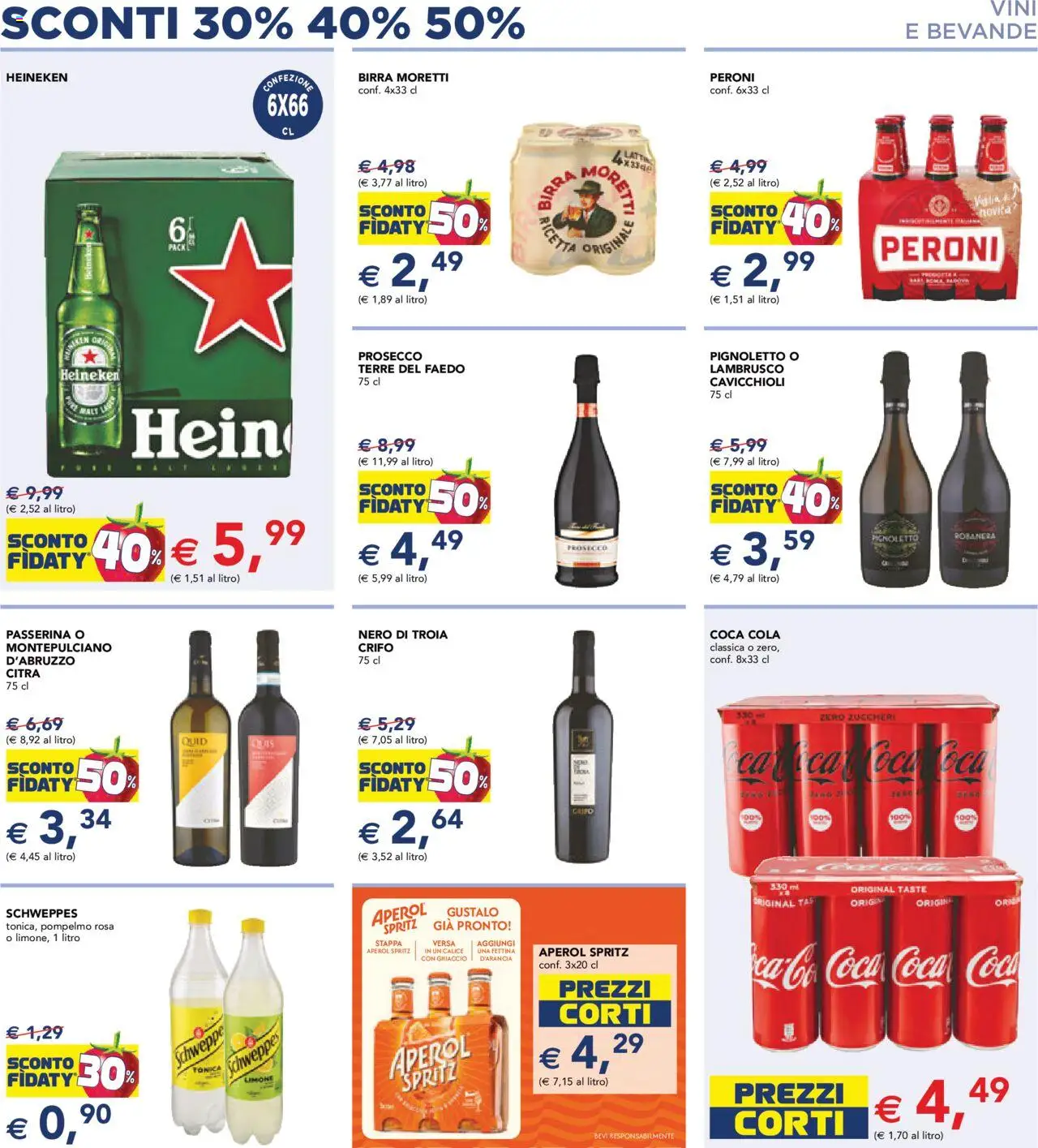 Volantino Esselunga S del 14.08.2025 | Pagina: 5 | Prodotti: Calice, Pompelmo, Aperol, Heineken