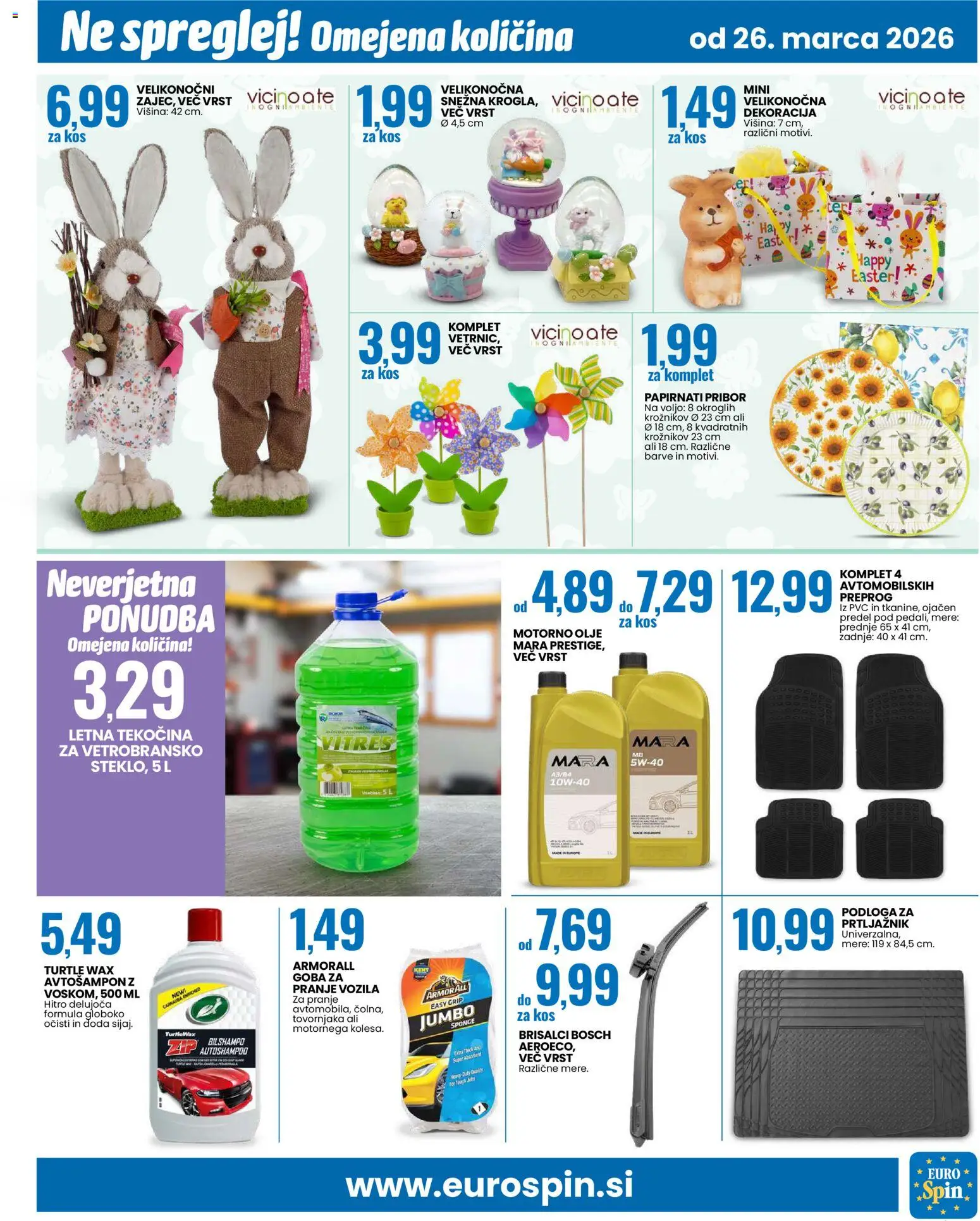 Novi Eurospin katalog ponudbe – veljaven od 26.03.2026 | Stran: 19 | Izdelki: Pribor, Kos, Podloga, Olje