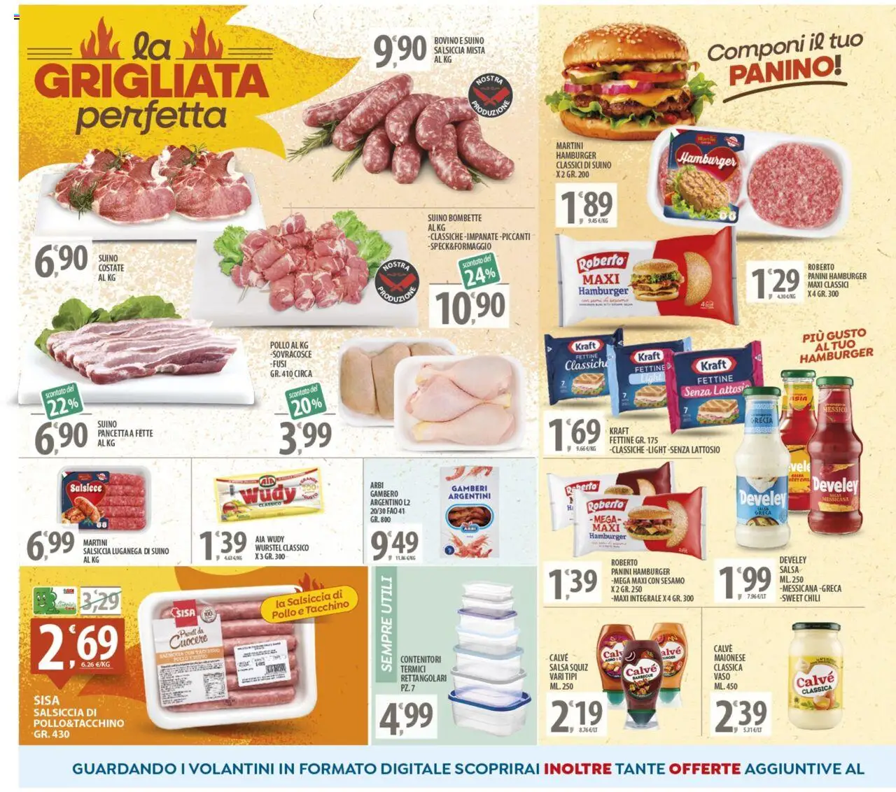 Volantino SISA del 08.08.2025 | Pagina: 4 | Prodotti: Pollo, Gamberi, Maionese, Vaso