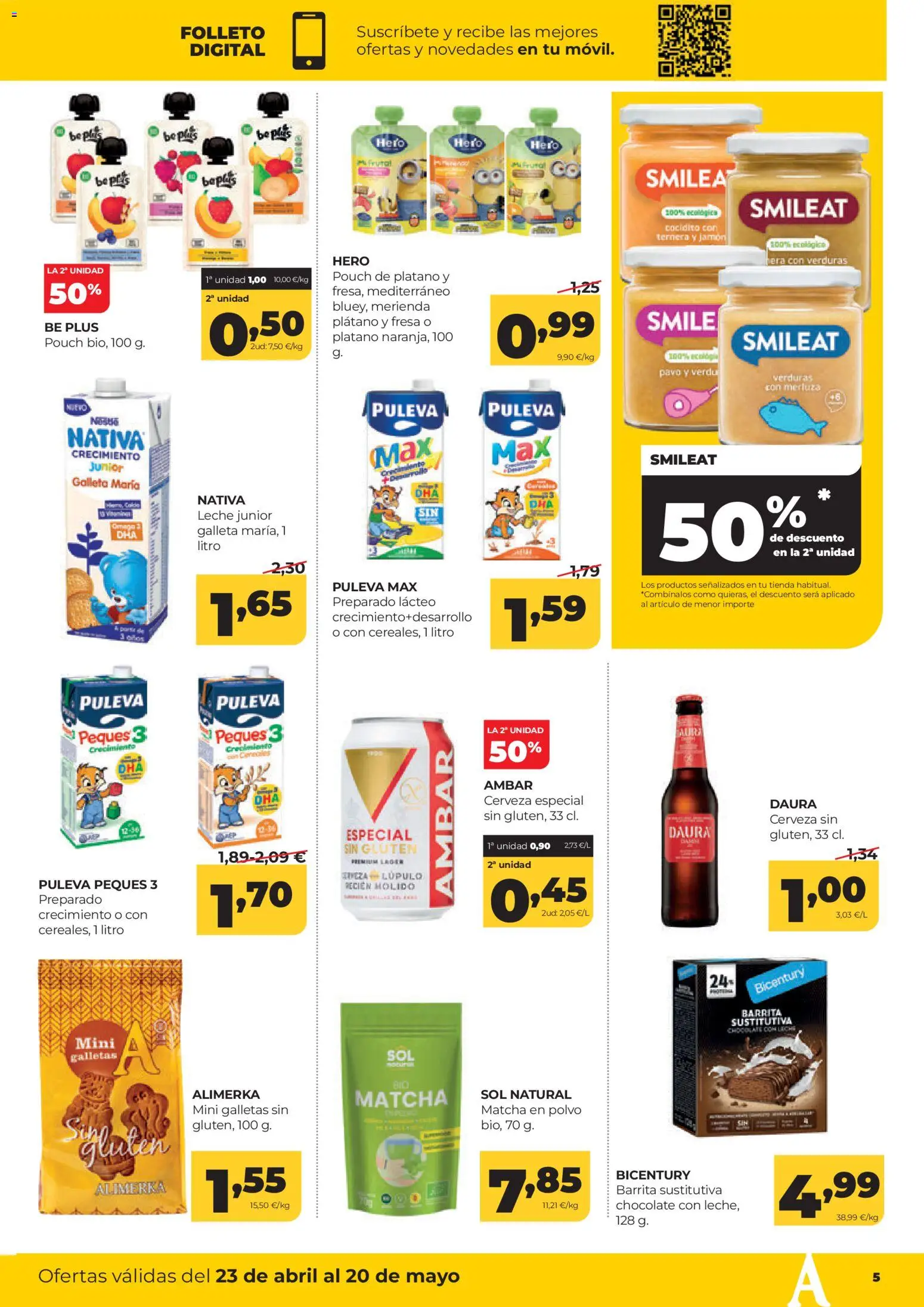 Alimerka folleto Castilla y León │ válido desde el 23.04.2026 | Página: 5 | Productos: Polvo, Leche, Chocolate, Chocolate con leche