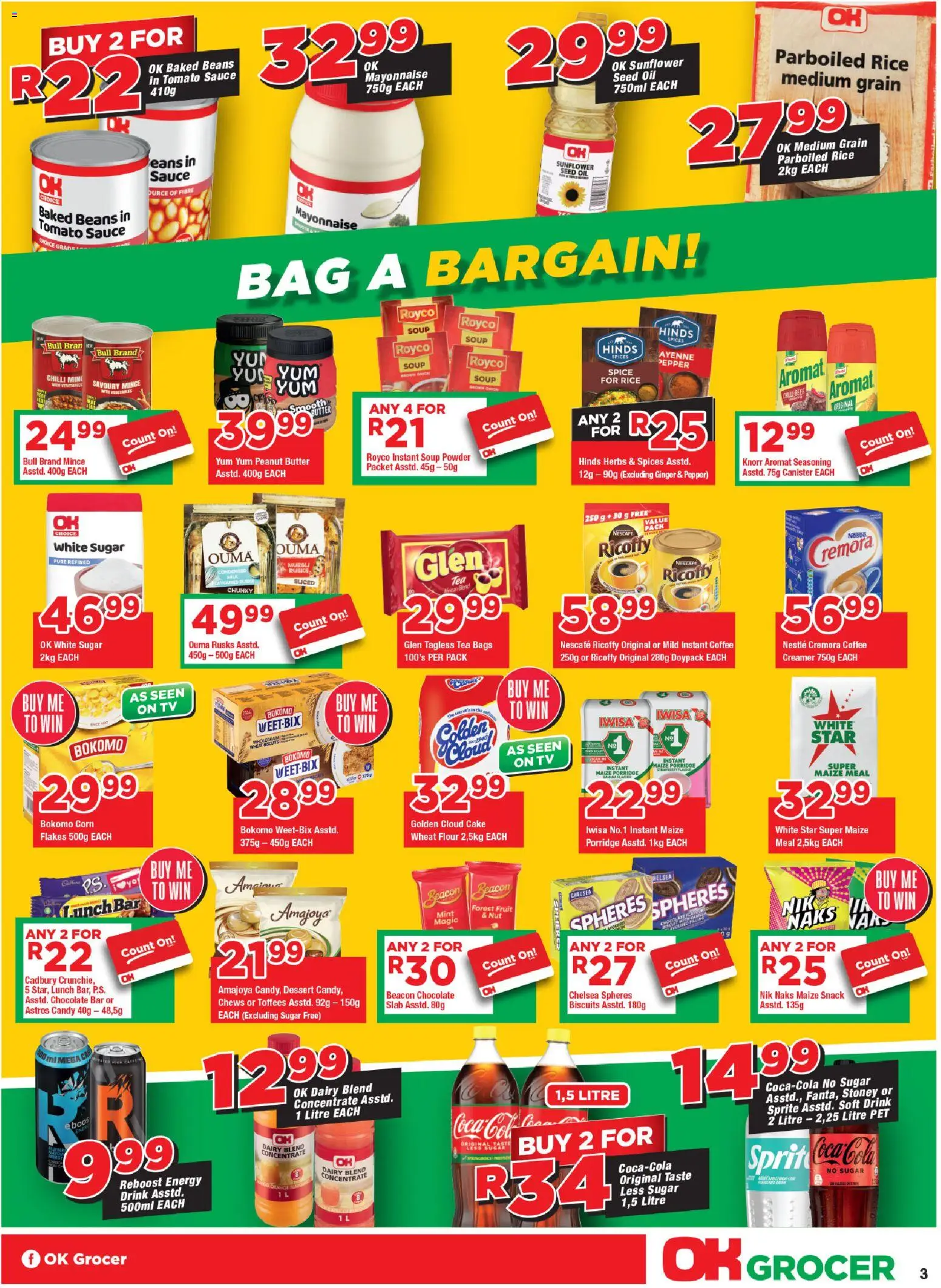 New OK Foods catalogue – valid from 12.11.2025 | Page: 3 | Products: Coffee, Aromat, Pepper, Estuche organizador de viaje