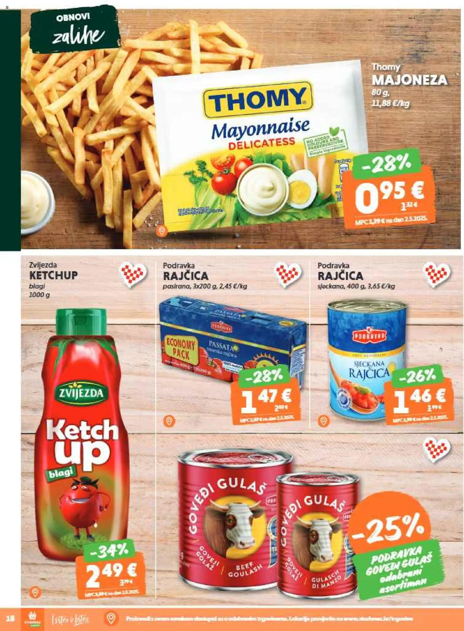 Studenac katalog | vrijedi od 14.01.2026 | Stranica: 18 | Proizvodi: Podravka, Majoneza, Rajčica