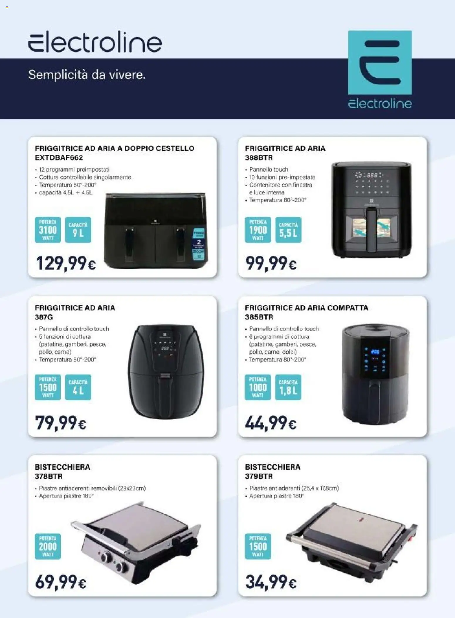 Volantino Unieuro del 06.12.2025 | Pagina: 20 | Prodotti: Friggitrice ad aria, Bistecchiera, Contenitore, Friggitrice