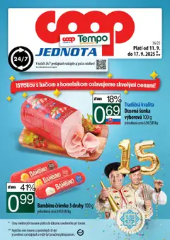 COOP Jednota leták platný od 11.09.2025