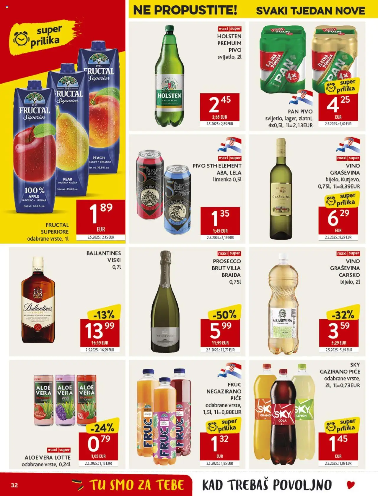 Konzum HR akciós ujság - amely érvényes a következő dátumtól: 17.09.2025 | Oldal: 32 | Termékek: Cola, Aloe vera, Whisky