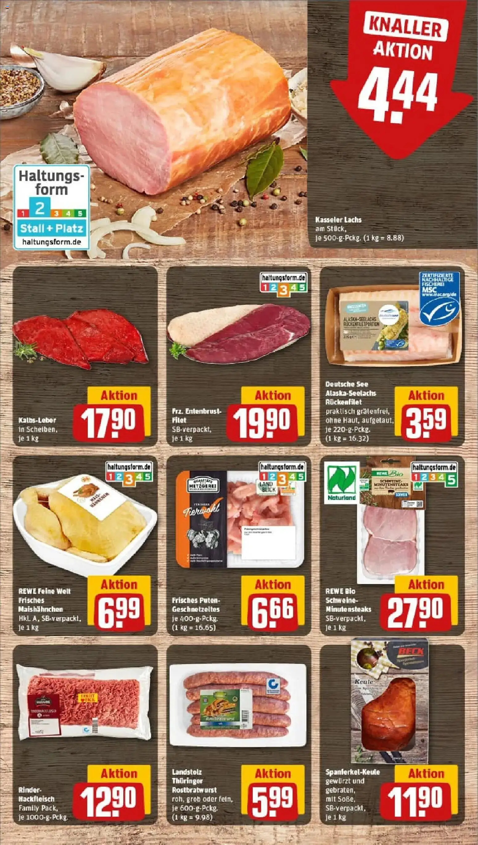 Rewe prospekt Rehfelde	 – gültig ab 10.11.2025 | Seite: 8 | Produkte: Kalbsleber, Lachs, Steak, Hackfleisch