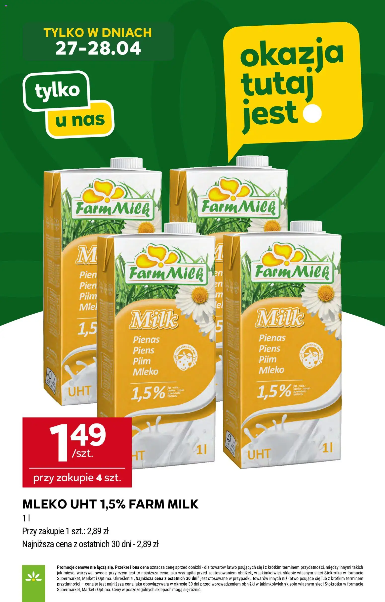 Stokrotka gazetka od 23.04.2026 | Strona: 23 | Produkty: Stokrotka, Mleko