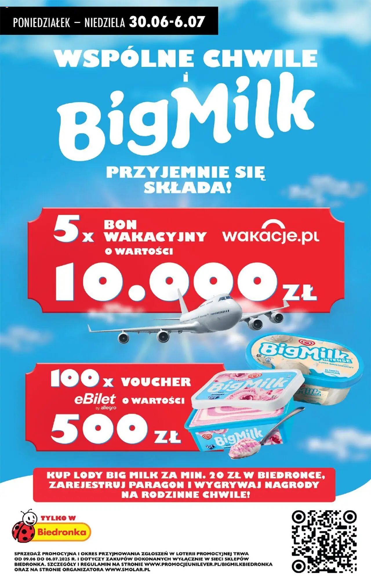 Biedronka gazetka od 30.06.2025 | Strona: 46 | Produkty: Big Milk, Lody