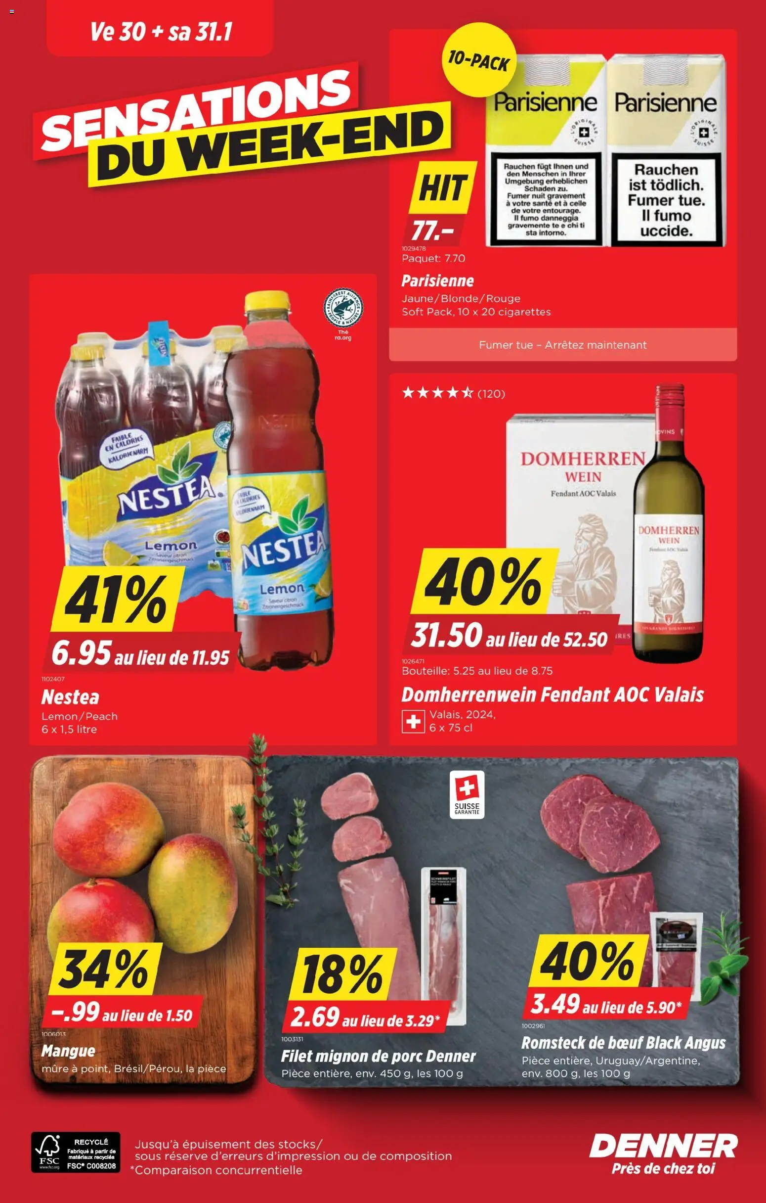 Denner Aktionen FR – gültig ab 27.01.2026 | Seite: 22 | Produkte: Wein, Mango