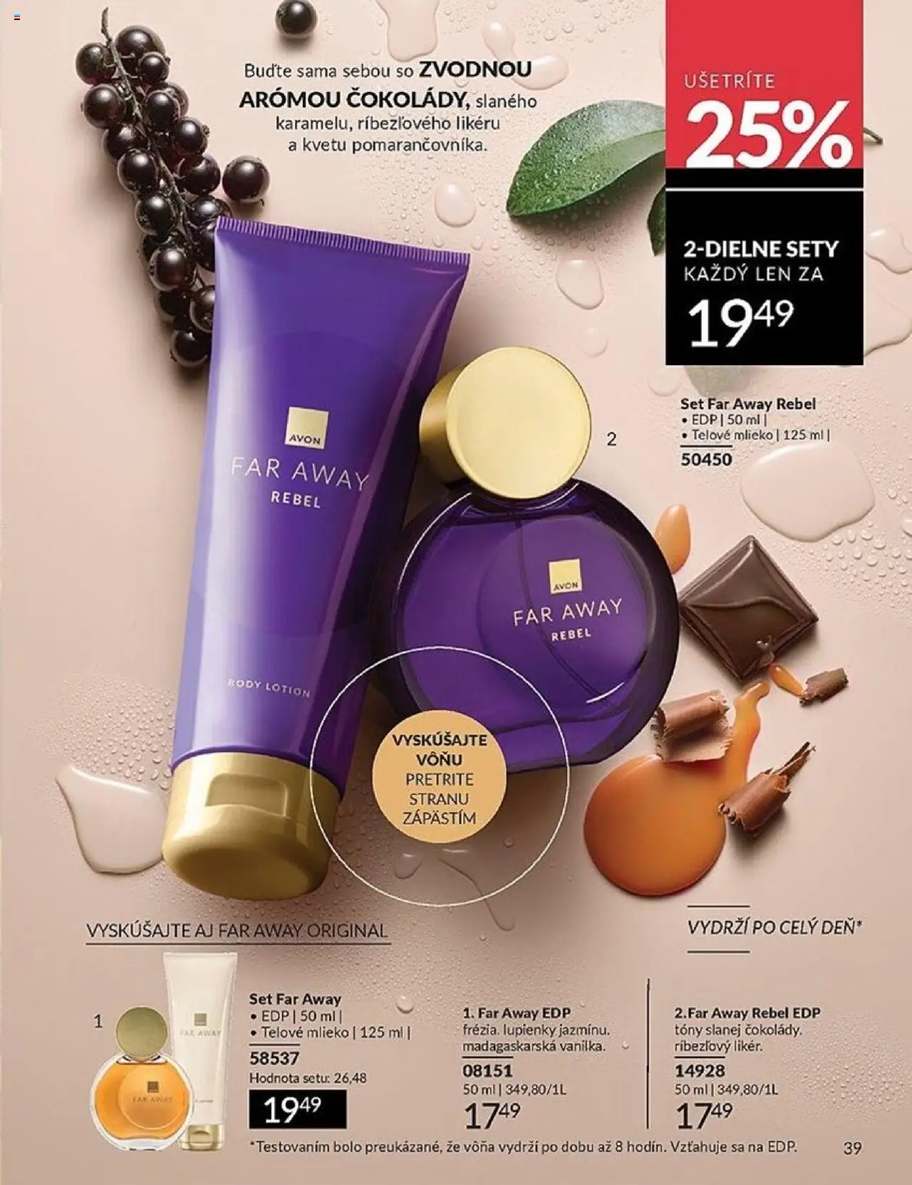 Nové Avon akcie – leták je platný od 01.10.2025 | Strana: 39 | Produkty: Mlieko, Telové mlieko