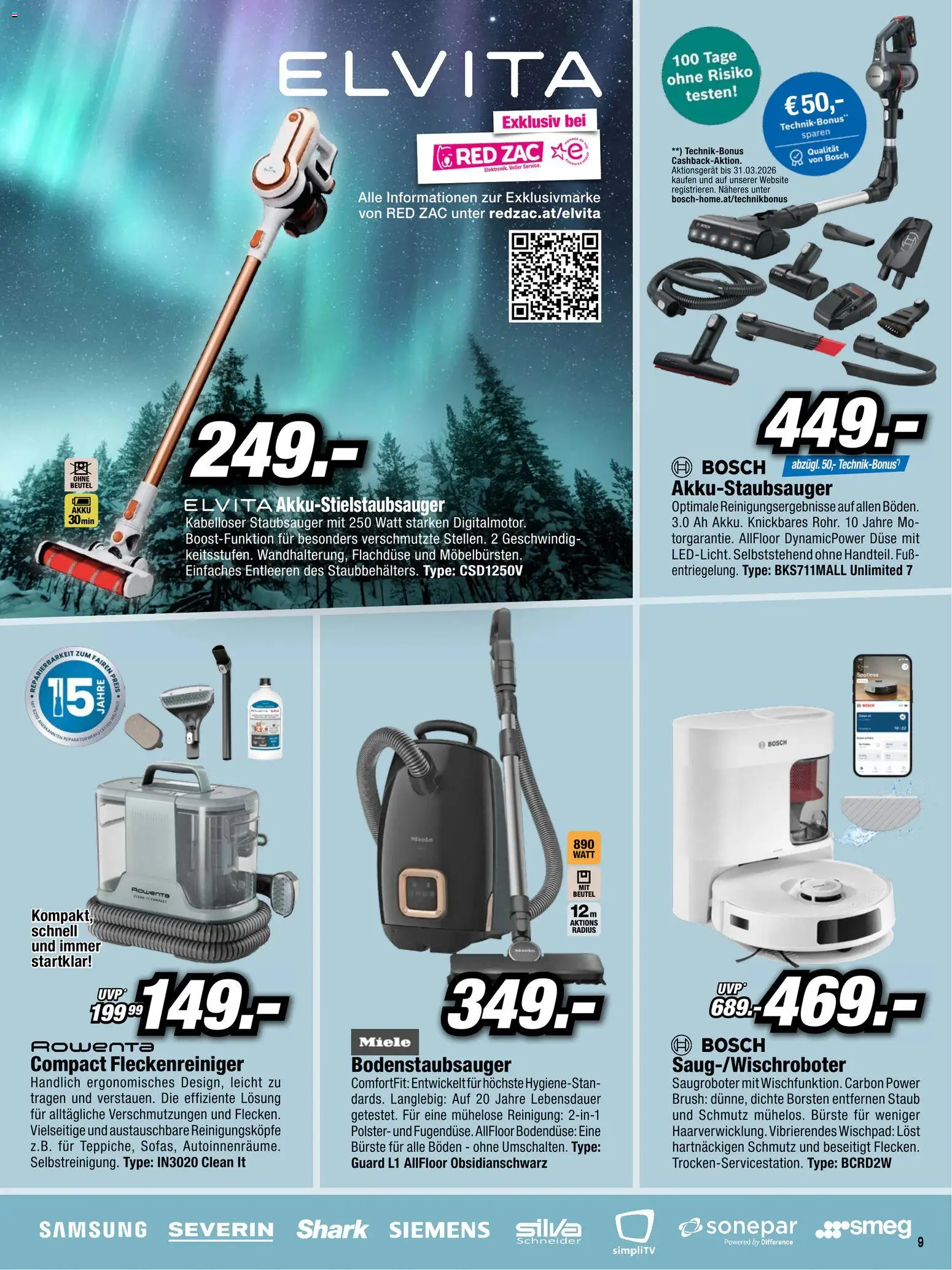 RED ZAC Flugblatt gültig ab 23.02.2026 | Seite: 9 | Produkte: Staubsauger, Samsung, Bürste