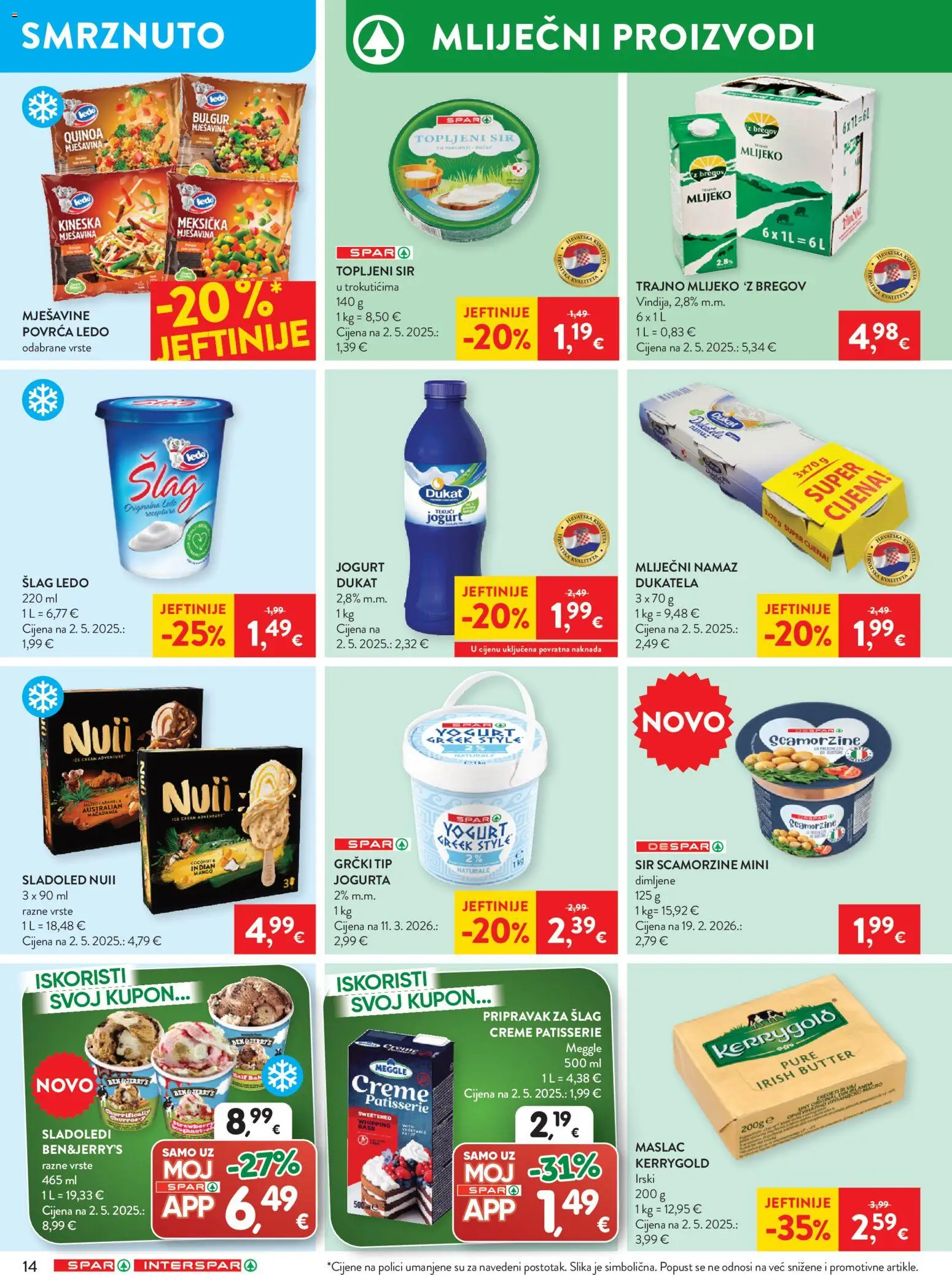 Spar katalog | vrijedi od 15.04.2026 | Stranica: 16 | Proizvodi: Sir, Jogurt, Ledo, Sladoled