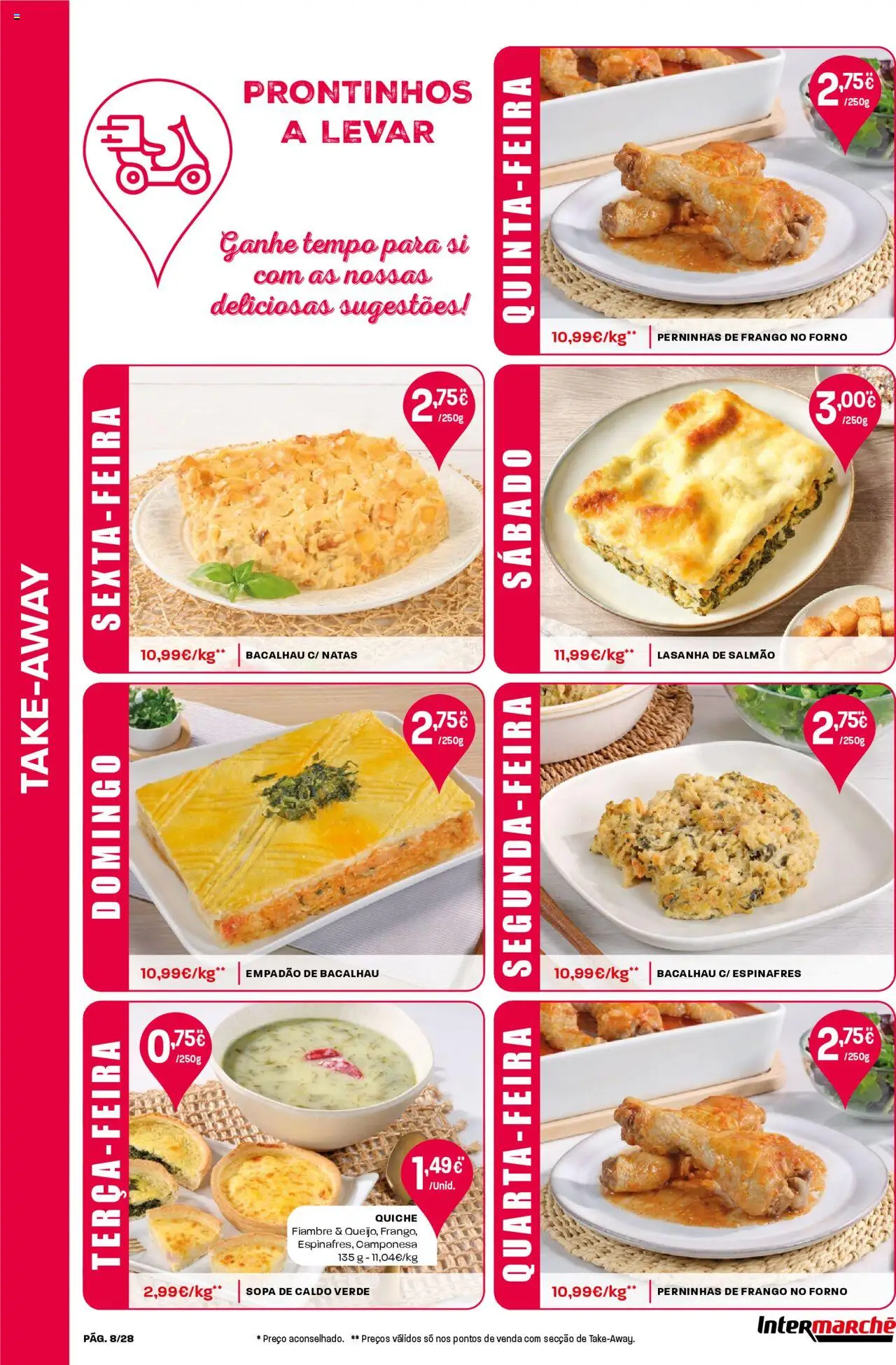 Intermarché folheto │ válido de 04.09.2025 | Página: 8 | Produtos: Forno, Espinafres, Lasanha, Sopa