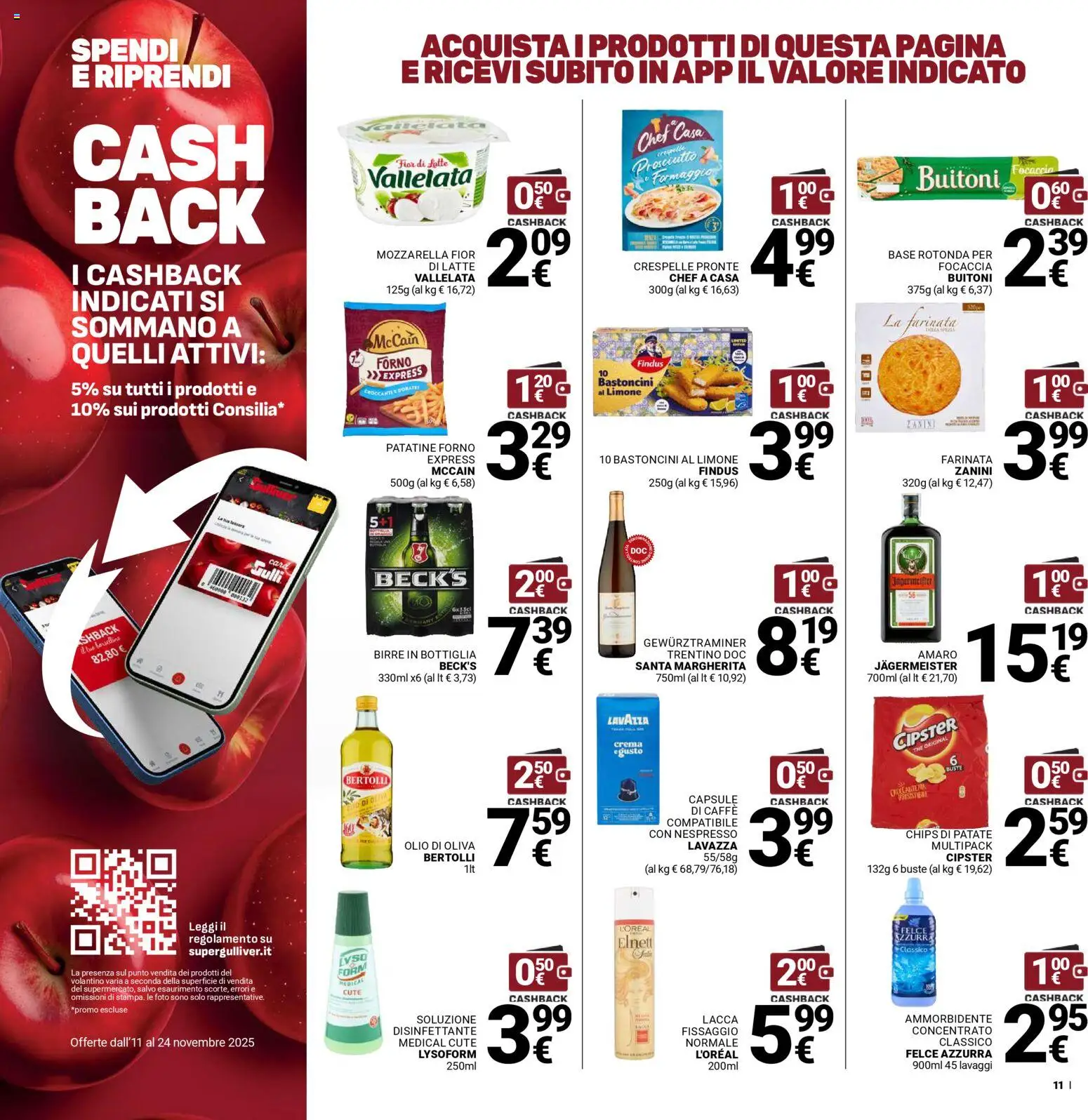 Volantino Gulliver del 11.11.2025 | Pagina: 11 | Prodotti: Lacca, Focaccia, Limone, The