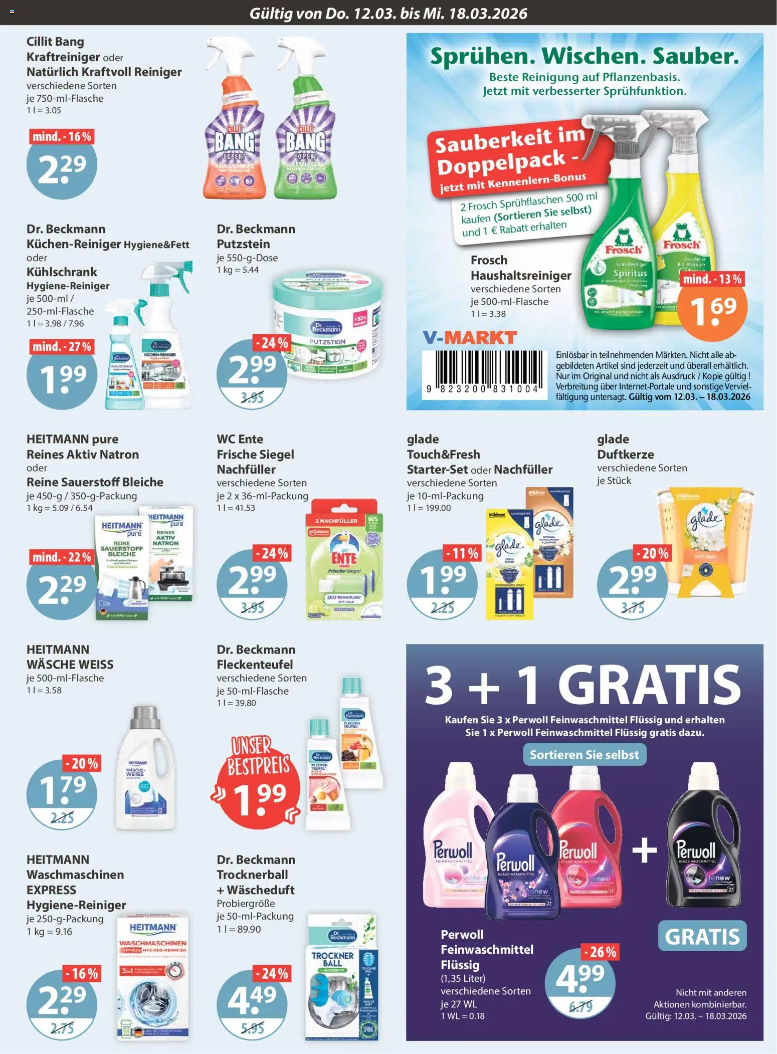 V-Markt - München – gültig ab 12.03.2026 | Seite: 13 | Produkte: Kühlschrank, Perwoll, Waschmittel, Ente