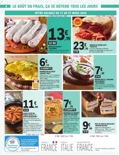 E.Leclerc - Prévisualisation de SAUCISSE PERCHE(1) "COCHONOU", Saucisse Perche. Egalement disponible au même prix kg: Noisette ou Chorizo. valide à partir de 17.03.2026 | Page: 8