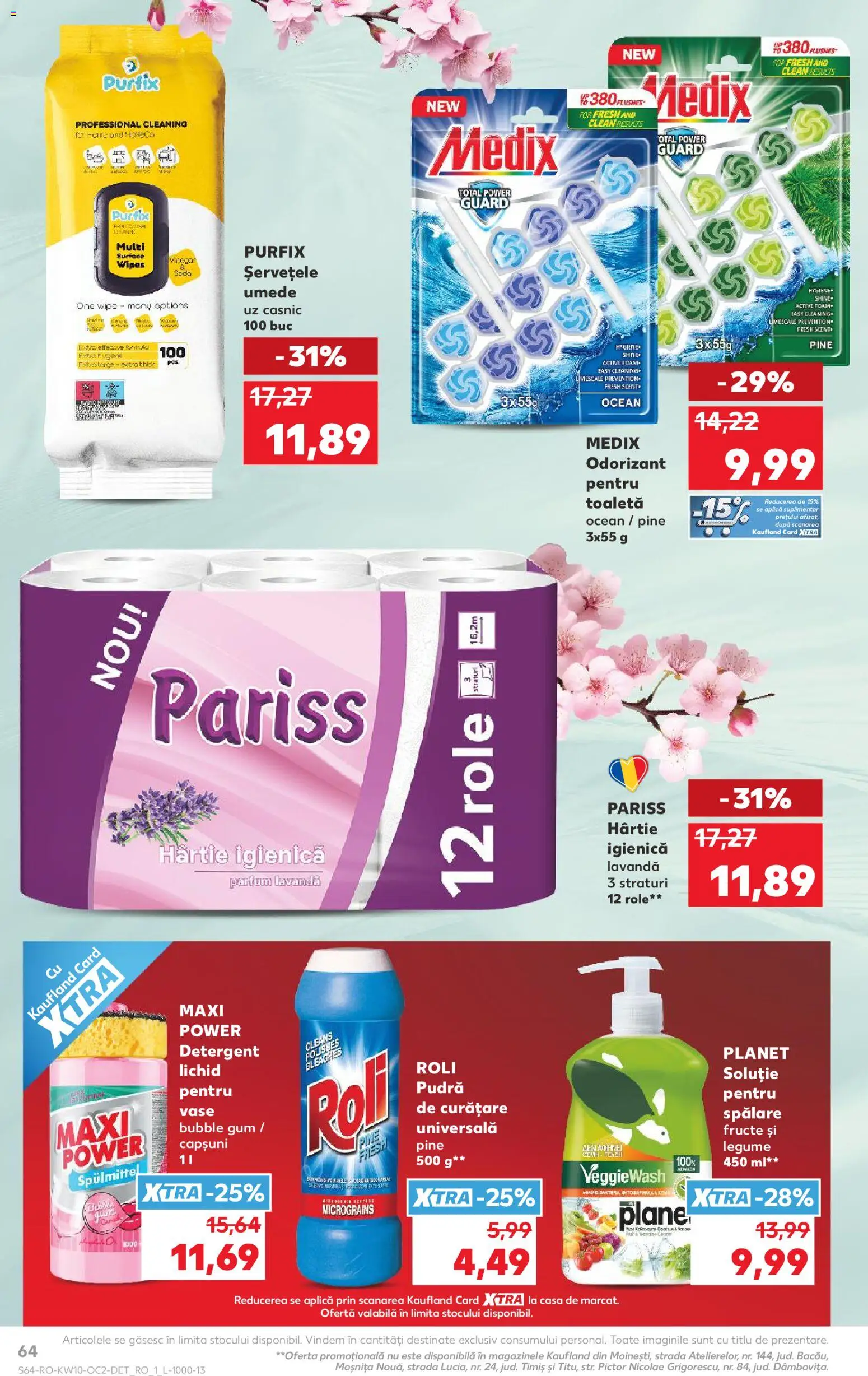 Noul catalog Kaufland – valabil de la 04.03.2026 | Pagină: 64 | Produse: Pudră, Detergent, Căpșuni, Fructe