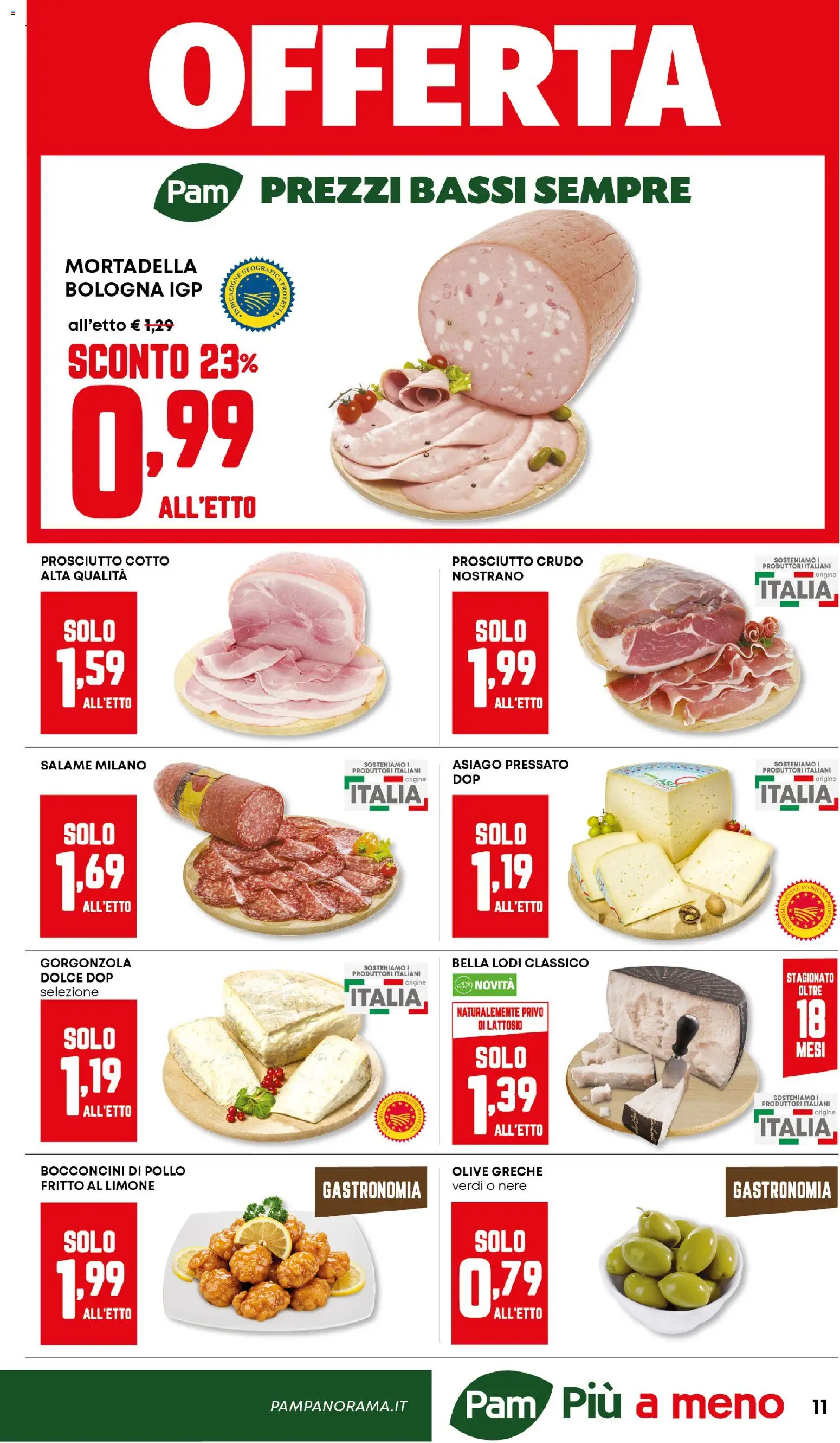 Volantino Panorama del 02.01.2026 | Pagina: 11 | Prodotti: Prosciutto Cotto, Salame, Pollo, Limone