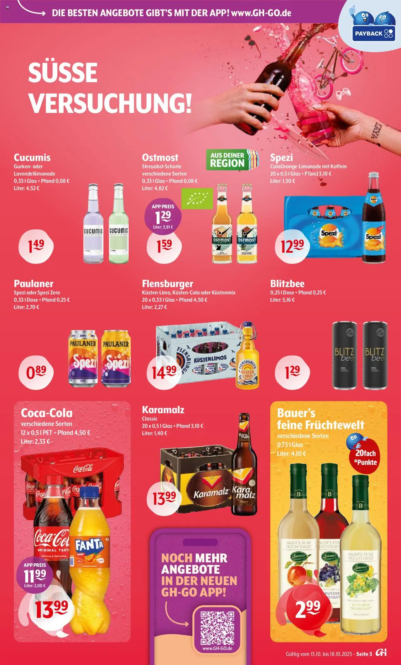 Getränke Hoffmann Prospekt 	 – gültig ab 13.10.2025 | Seite: 3 | Produkte: Coca cola, Fanta, Cola, Paulaner