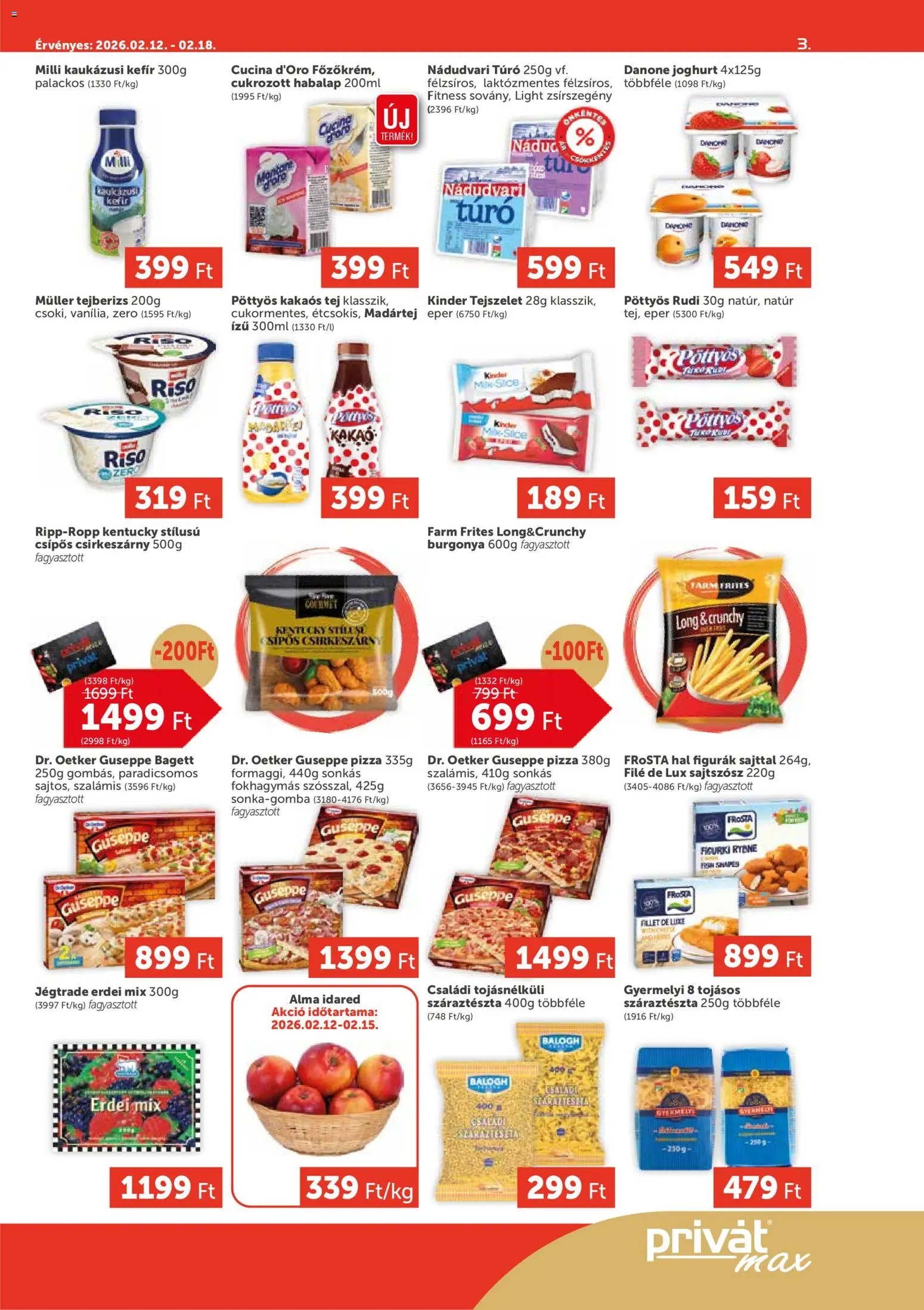 PRIVÁT akciós ujság - amely érvényes a következő dátumtól: 12.02.2026 | Oldal: 3