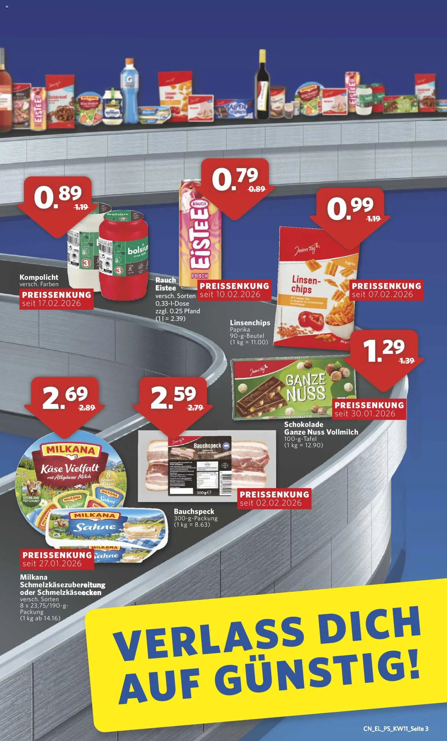 Combi Sonderangebote – gültig ab 09.03.2026 | Seite: 3 | Produkte: Käse, Schokolade, Milkana, Sahne