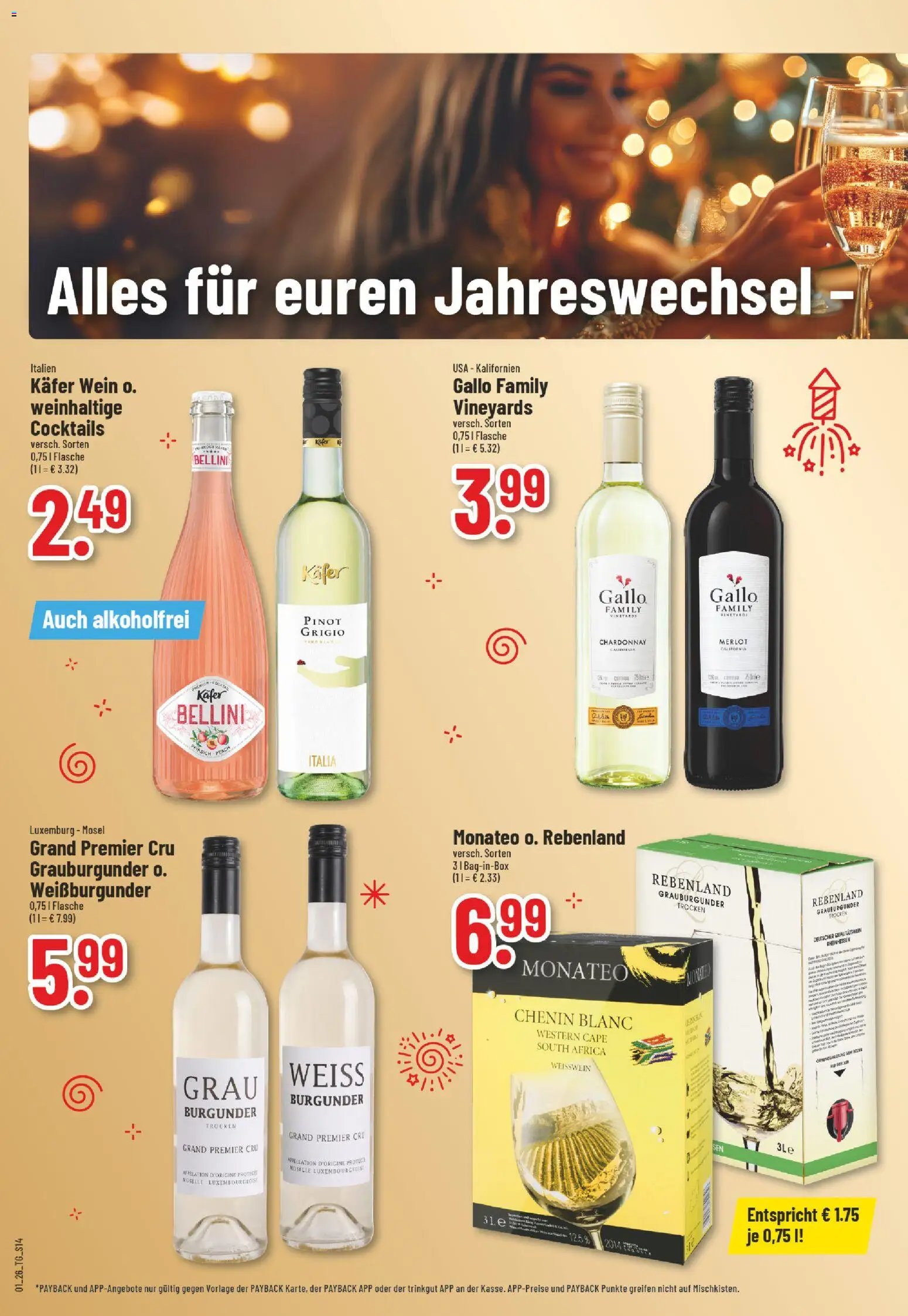 Trinkgut Prospekt – gültig ab 29.12.2025 | Seite: 16 | Produkte: Weißwein, Merlot, Pfirsich, Wein