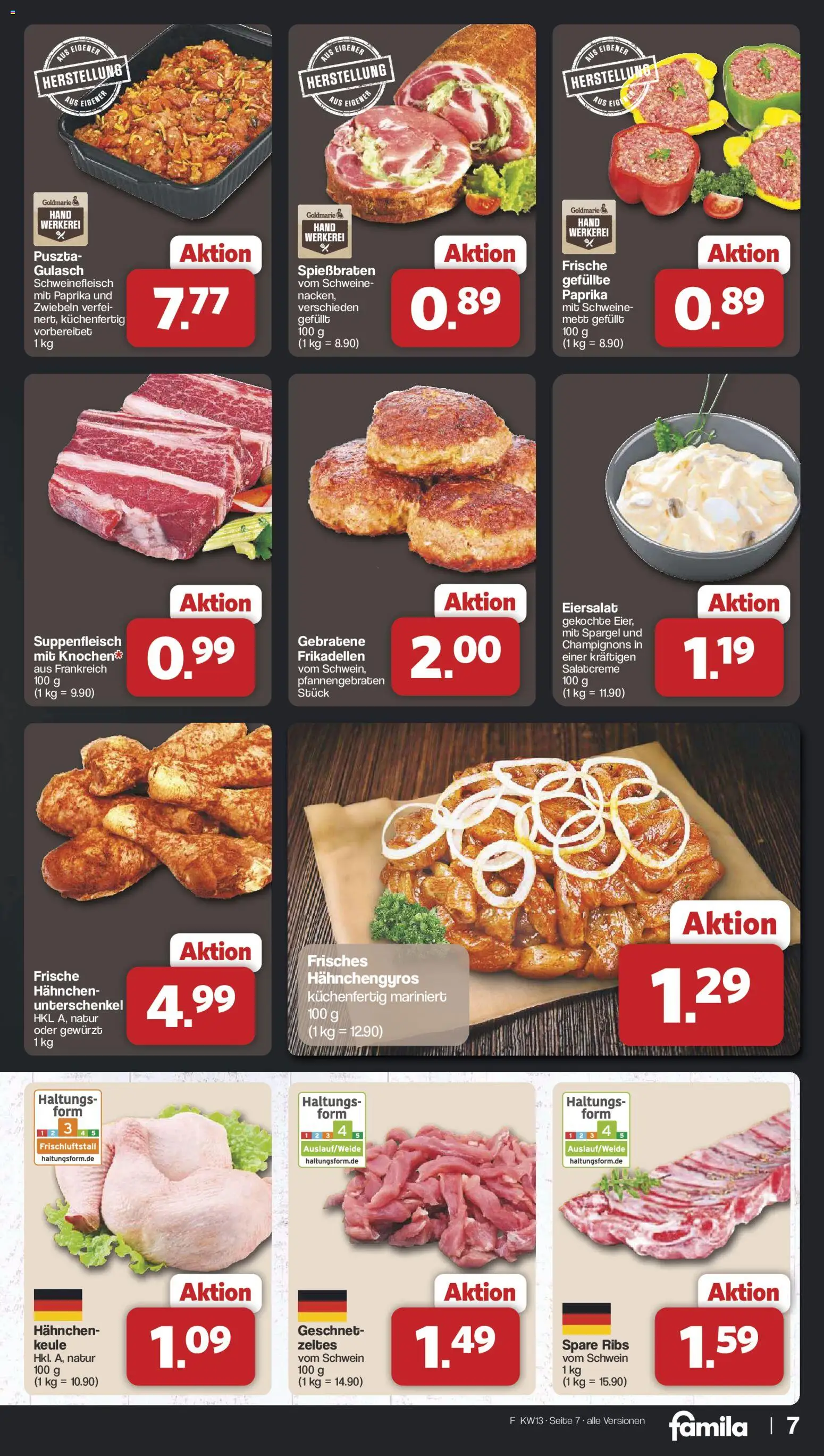 Famila Nordwest Prospekt 	 – gültig ab 23.03.2026 | Seite: 7 | Produkte: Spargel, Champignons, Suppenfleisch, Schweinefleisch