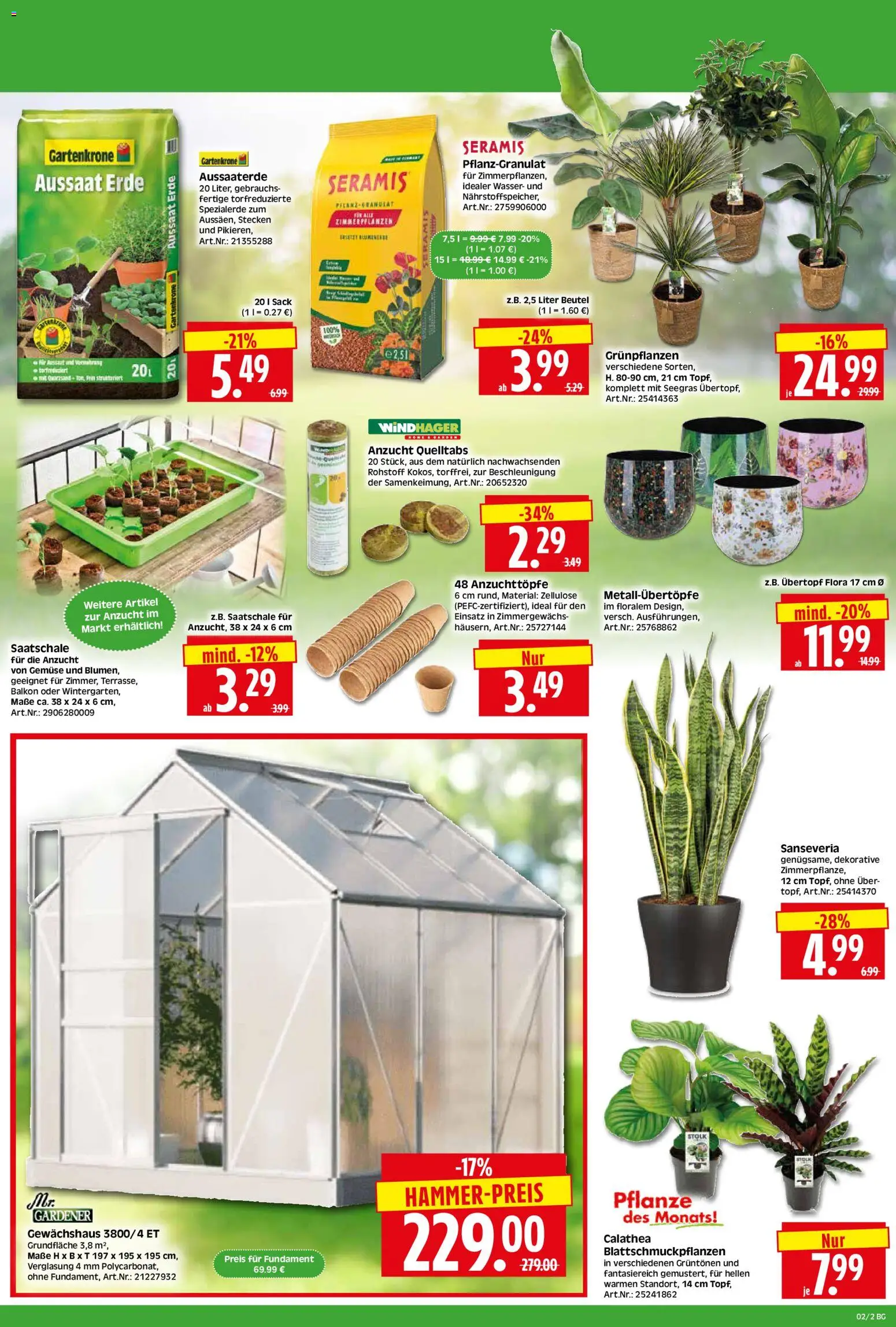 HERKULES Bau & Garten – gültig ab 05.01.2026 | Seite: 2 | Produkte: Wasser, Gemüse