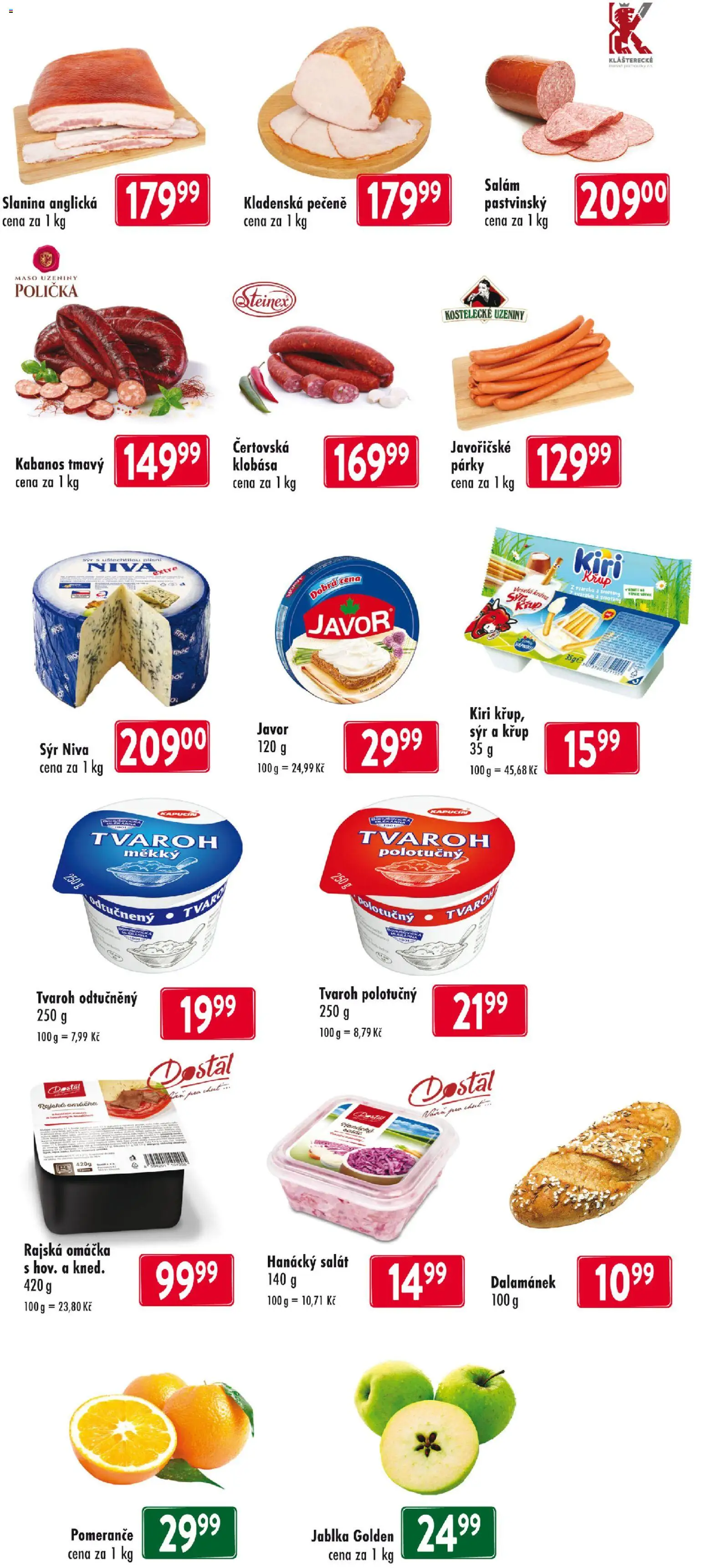 Astur & Qanto leták od 15.01.2026 | Strana: 2 | Produkty: Sýr, Salám, Salát, Niva