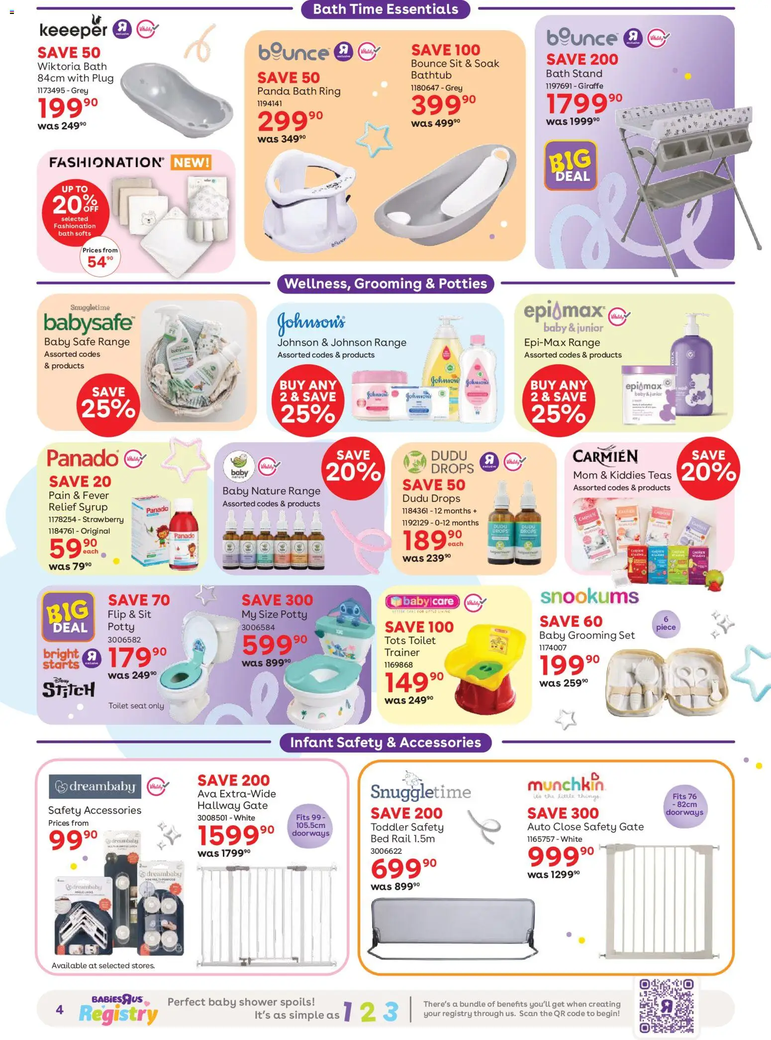 New Babies R Us catalogue – valid from 23.04.2026 | Page: 4 | Products: Toilet, Bath, Toilet seat, Syrup