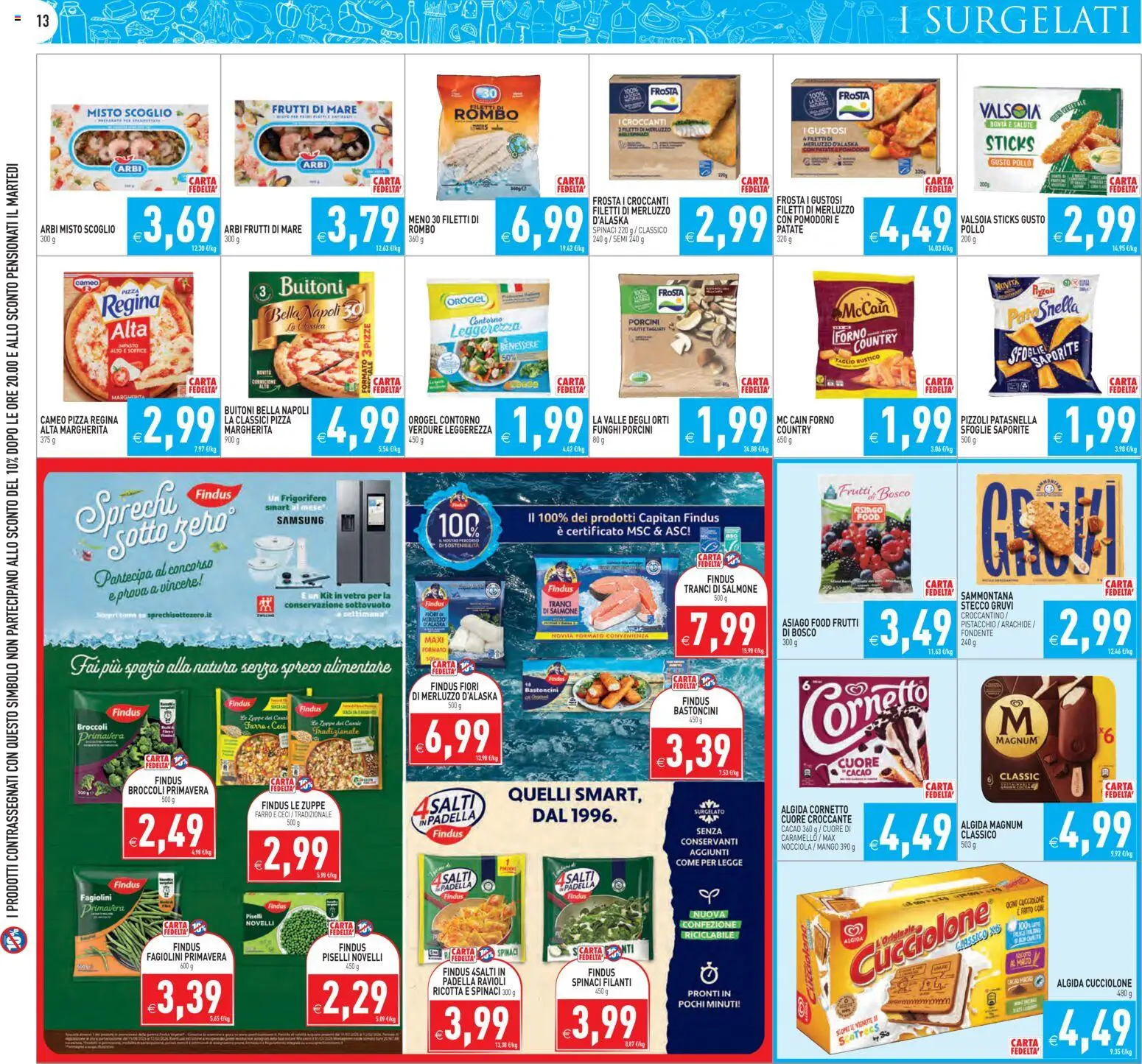 Volantino PIM Supermercati del 16.01.2026 | Pagina: 13 | Prodotti: Ceci, Patate, Ricotta, Samsung